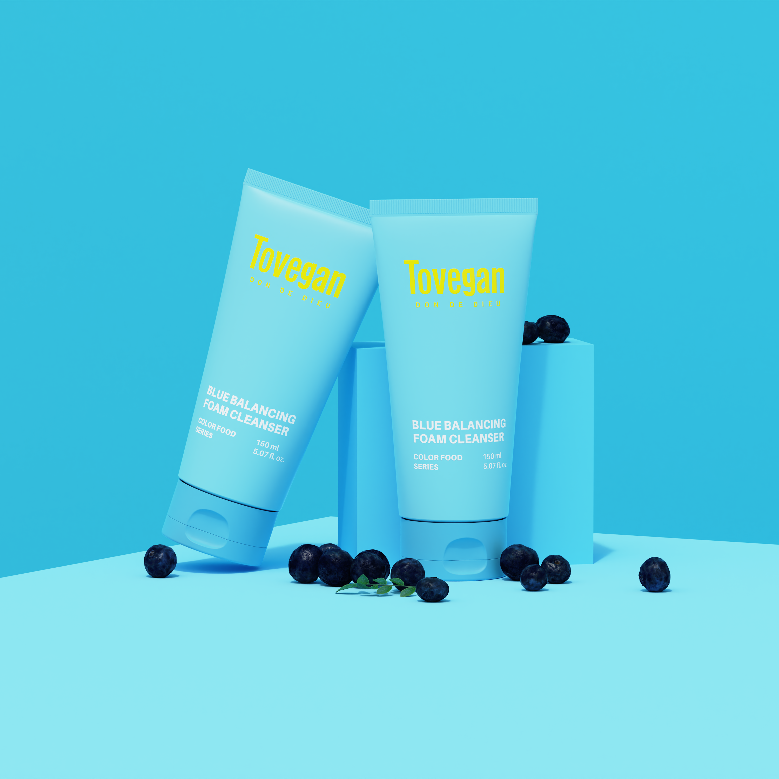 Tovegan Blue Balancing Foam Cleanser 150ml