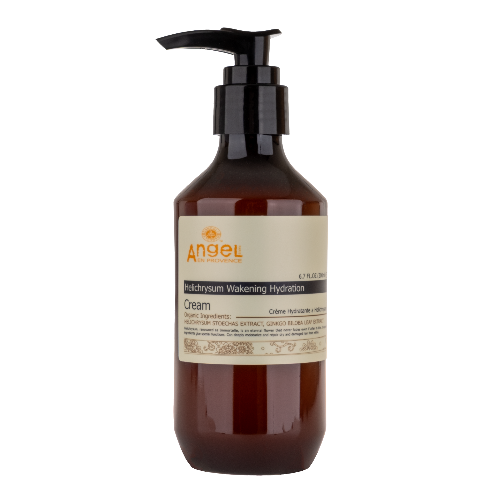 Bottle of Angel en Provence Helichrysum Wakening Hydration Cream - A hair cream leave-in treatment-Icon Haircare and Beauty-1