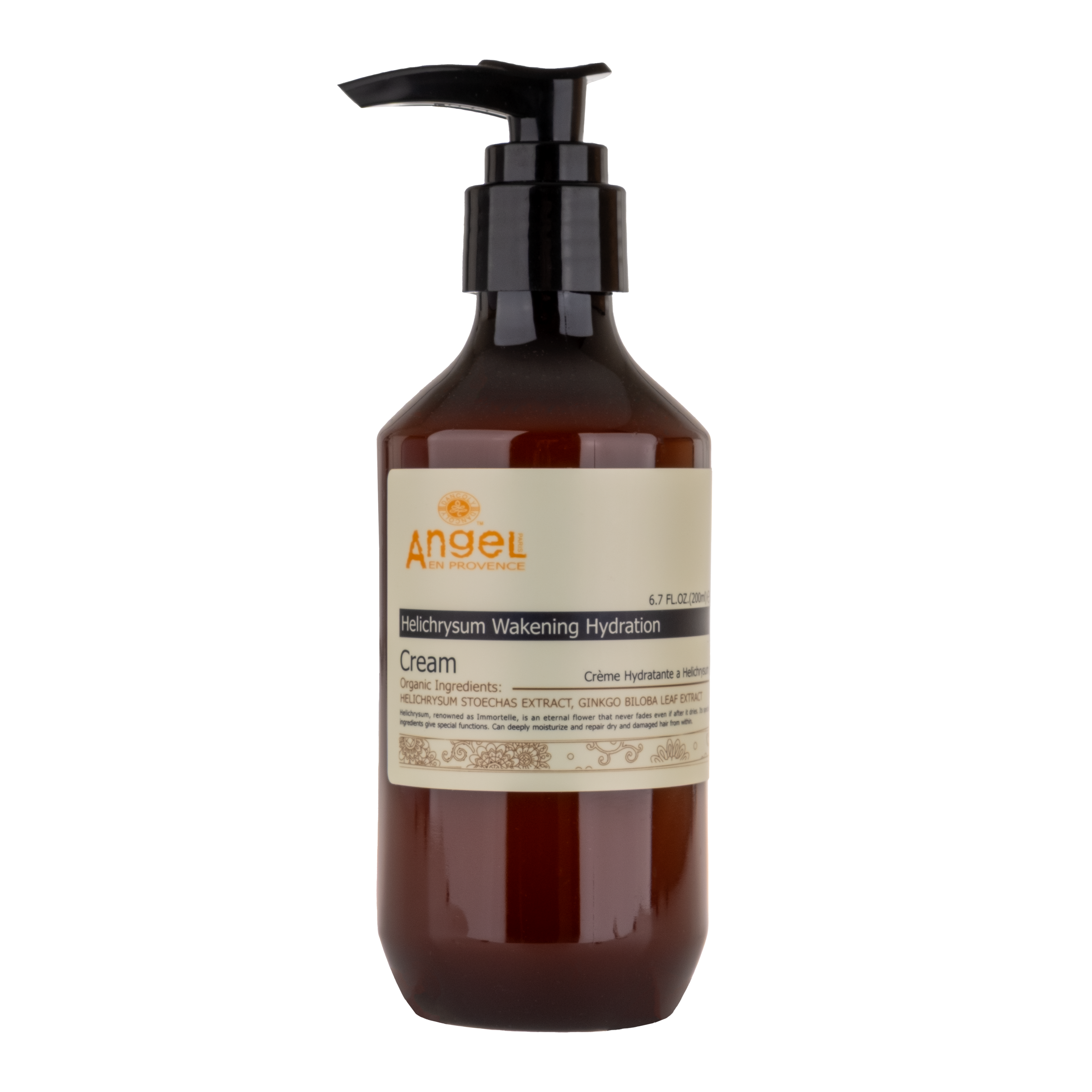 Bottle of Angel en Provence Helichrysum Wakening Hydration Cream - A hair cream leave-in treatment-Icon Haircare and Beauty-1