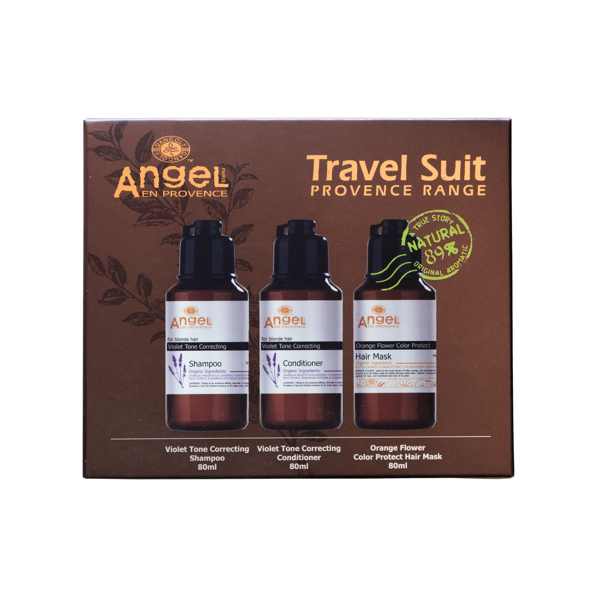 Angel En Provence Lavender Toning Violet Tone Correcting Travel Trio 80ml x3-Icon Haircare and Beauty-1