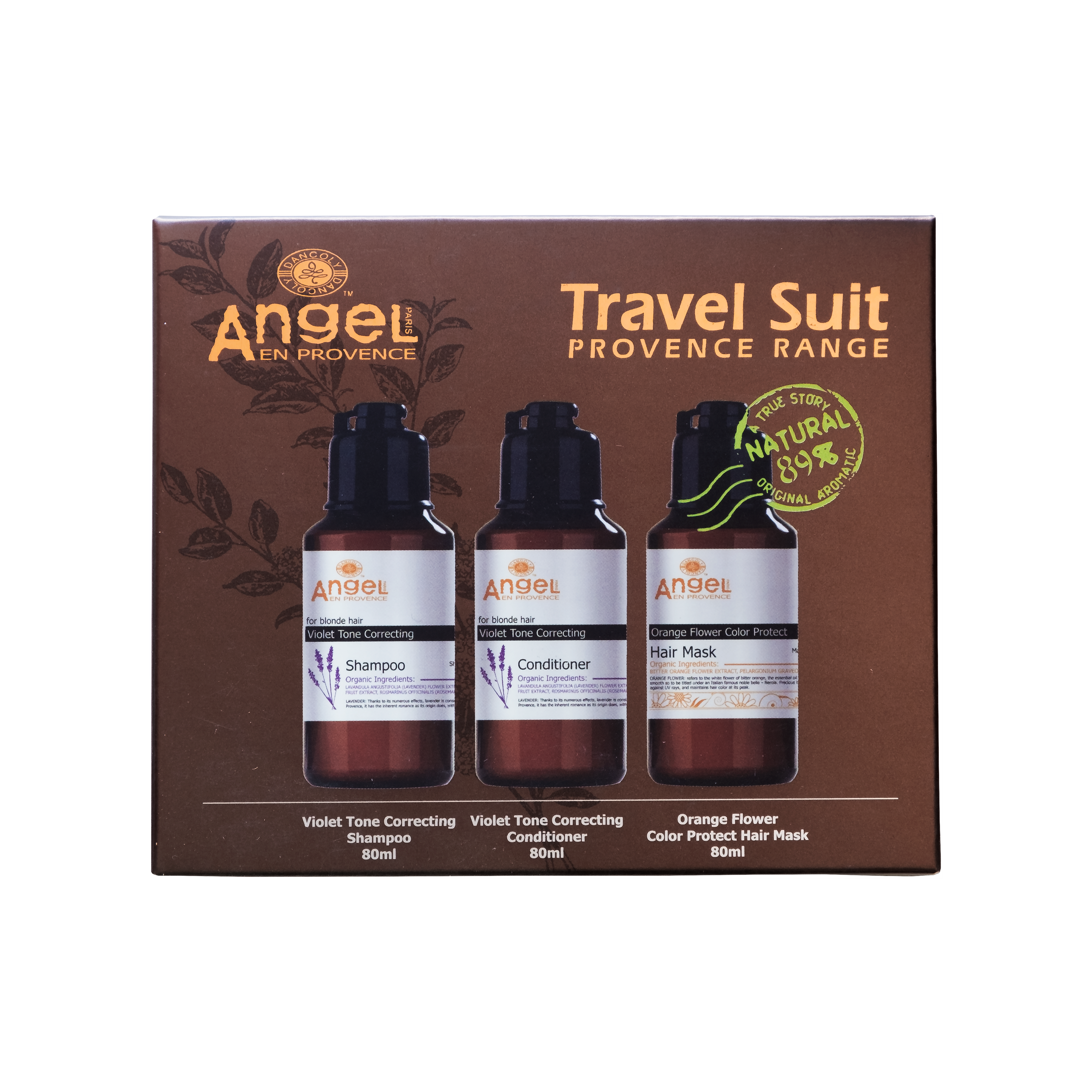 Angel En Provence Lavender Toning Violet Tone Correcting Travel Trio 80ml x3-Icon Haircare and Beauty-1