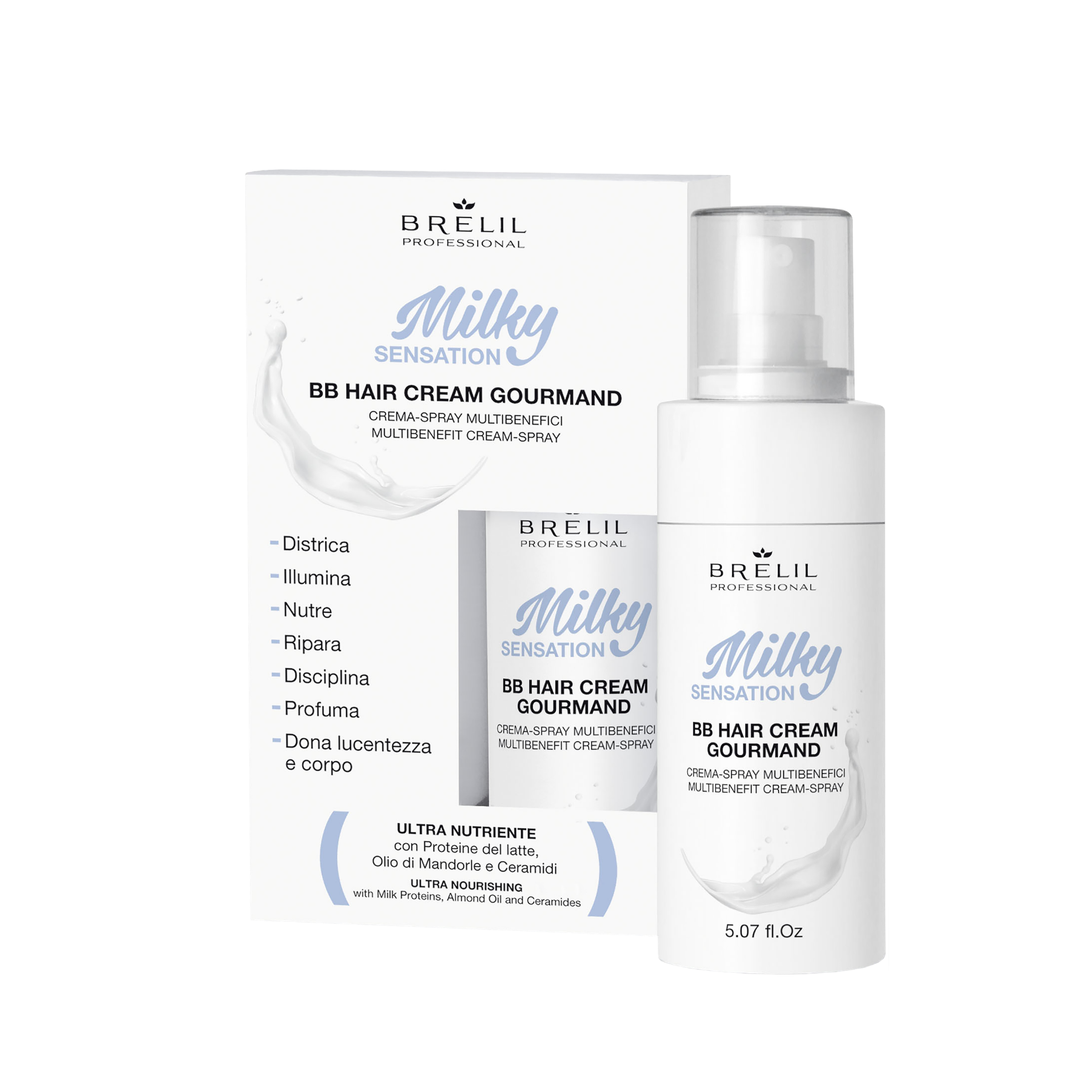 Brelil Milky Sensation BB Hair Cream Gourmand 150ml-Icon Haircare and beauty NZ-1