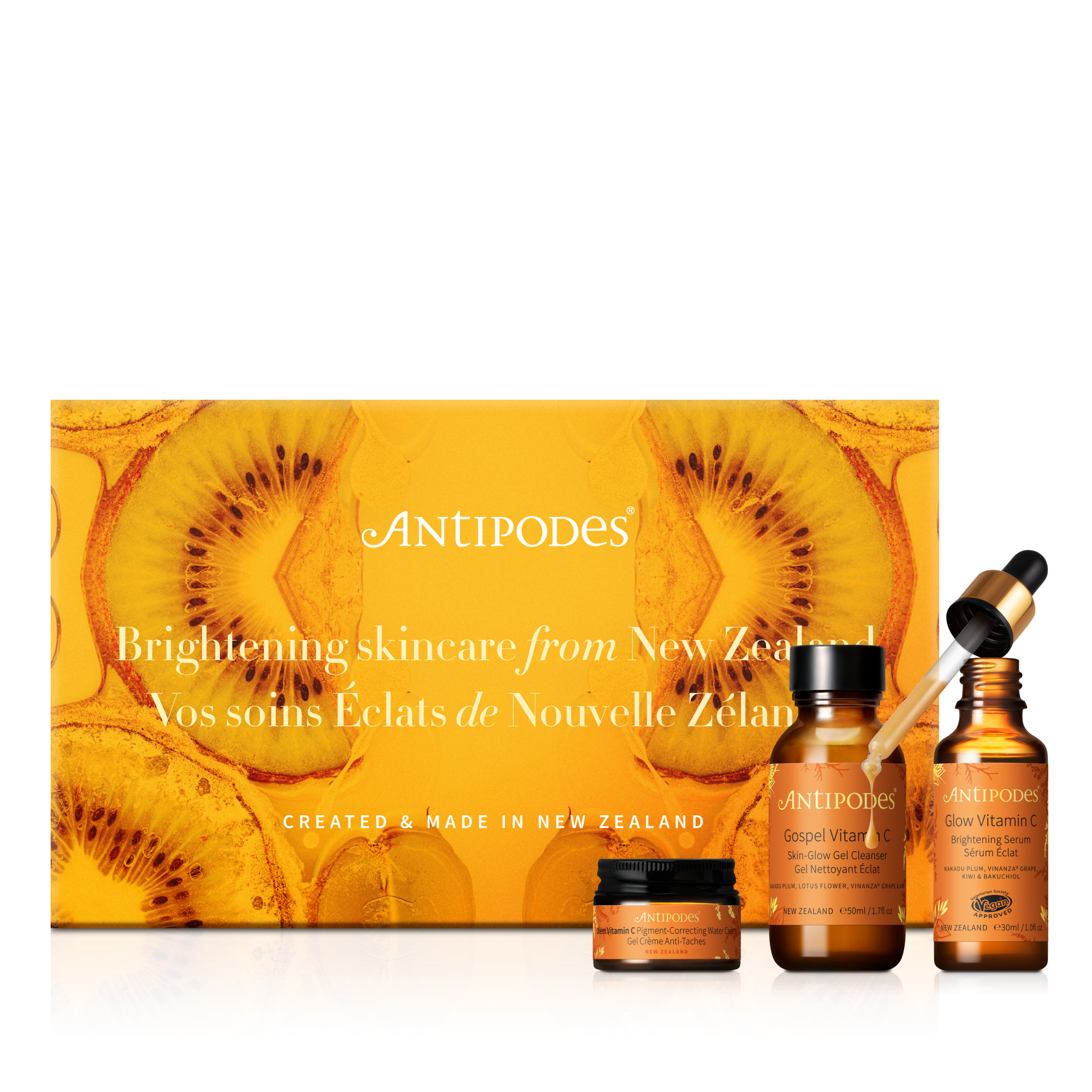 Antipodes Brightening Skincare Gift Set NZ packaging