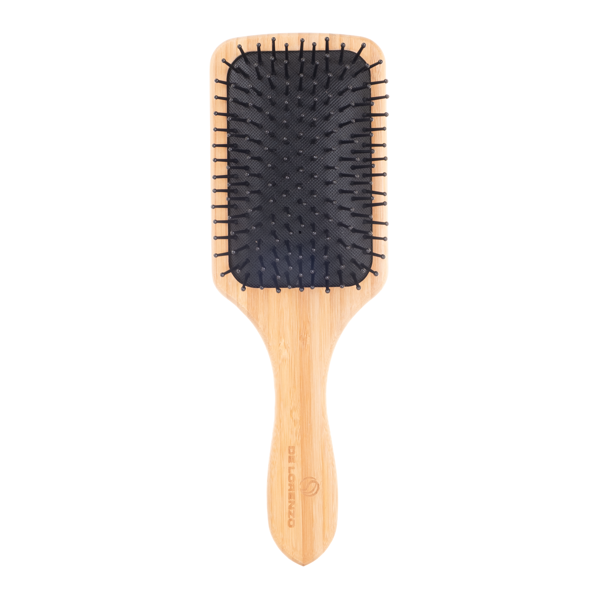 De Lorenzo Bamboo Paddle Brush – front view - Icon Haircare & Beauty NZ