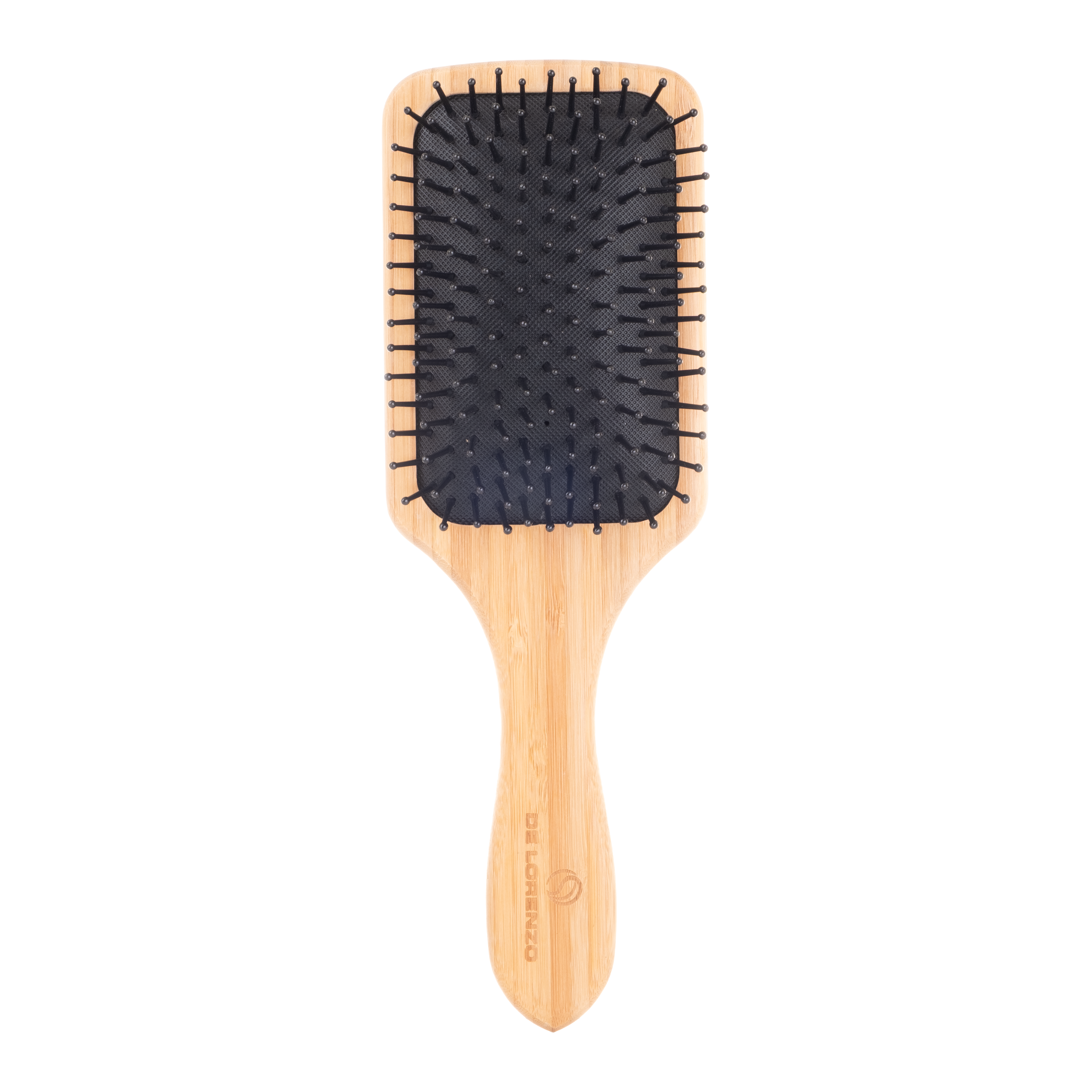 De Lorenzo Bamboo Paddle Brush – front view - Icon Haircare & Beauty NZ