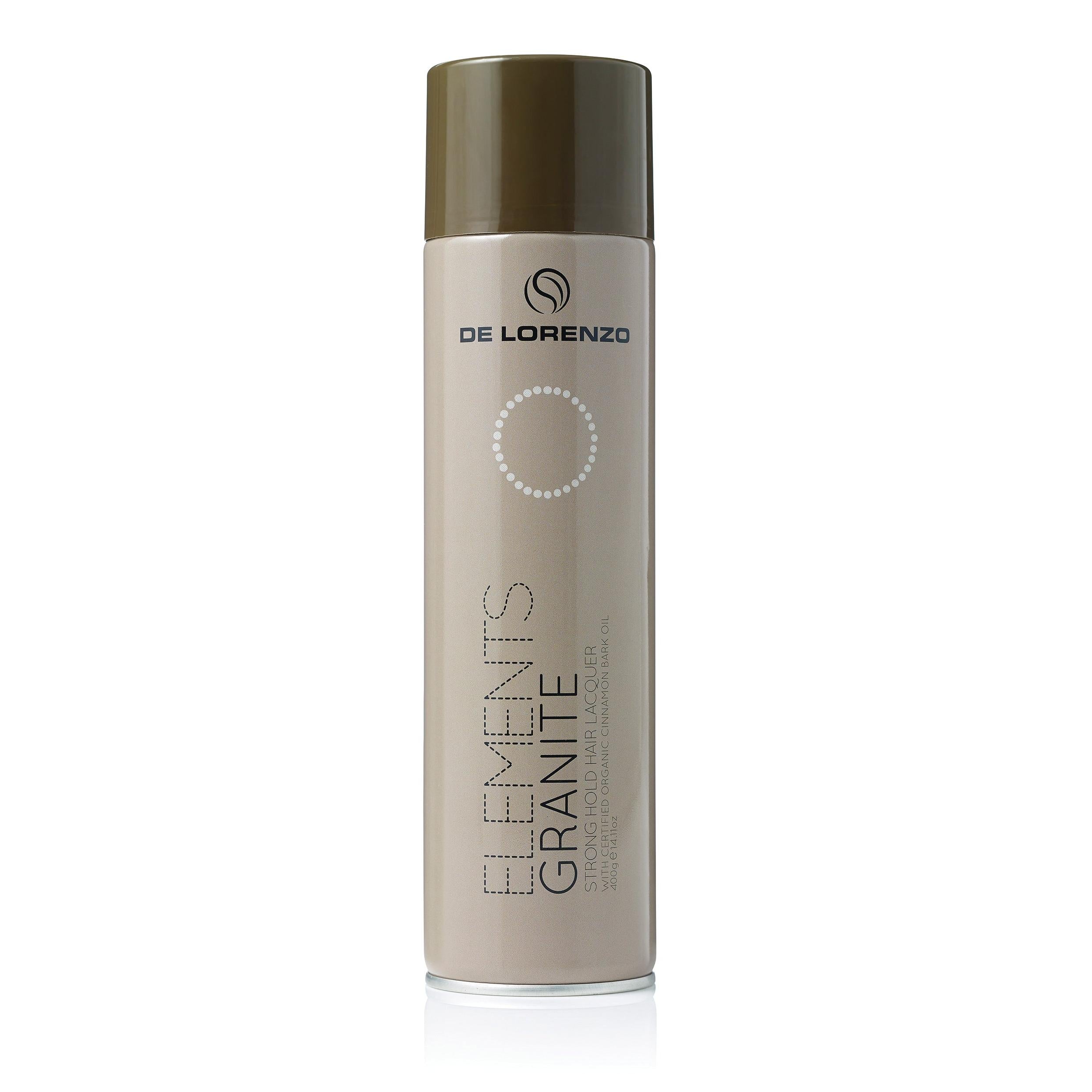 De Lorenzo Elements Granite Hair Lacquer 400g-Icon Haircare and beauty NZ-1