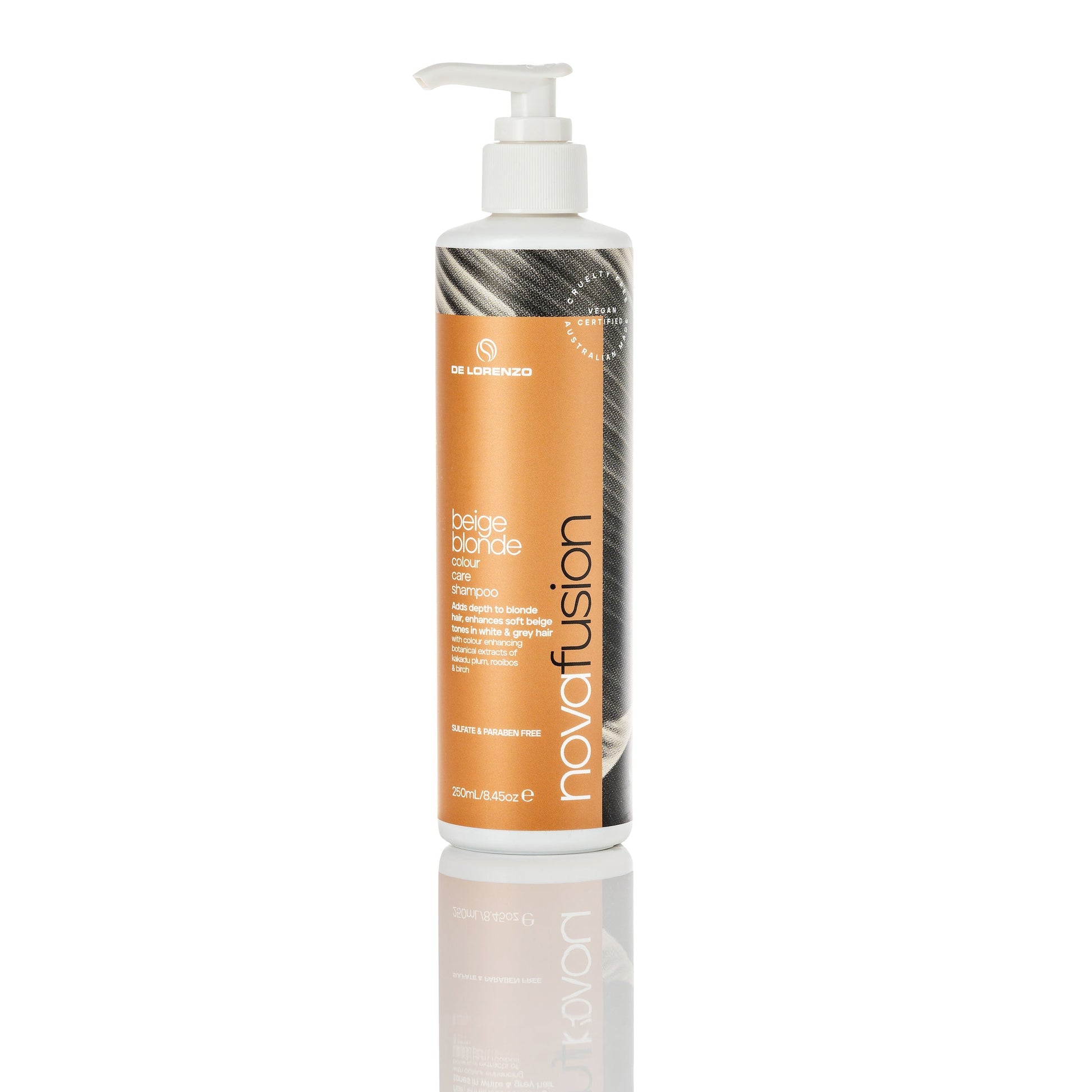 De Lorenzo Novafusion Shampoo Beige Blonde 250ml-Icon Haircare and beauty NZ-1