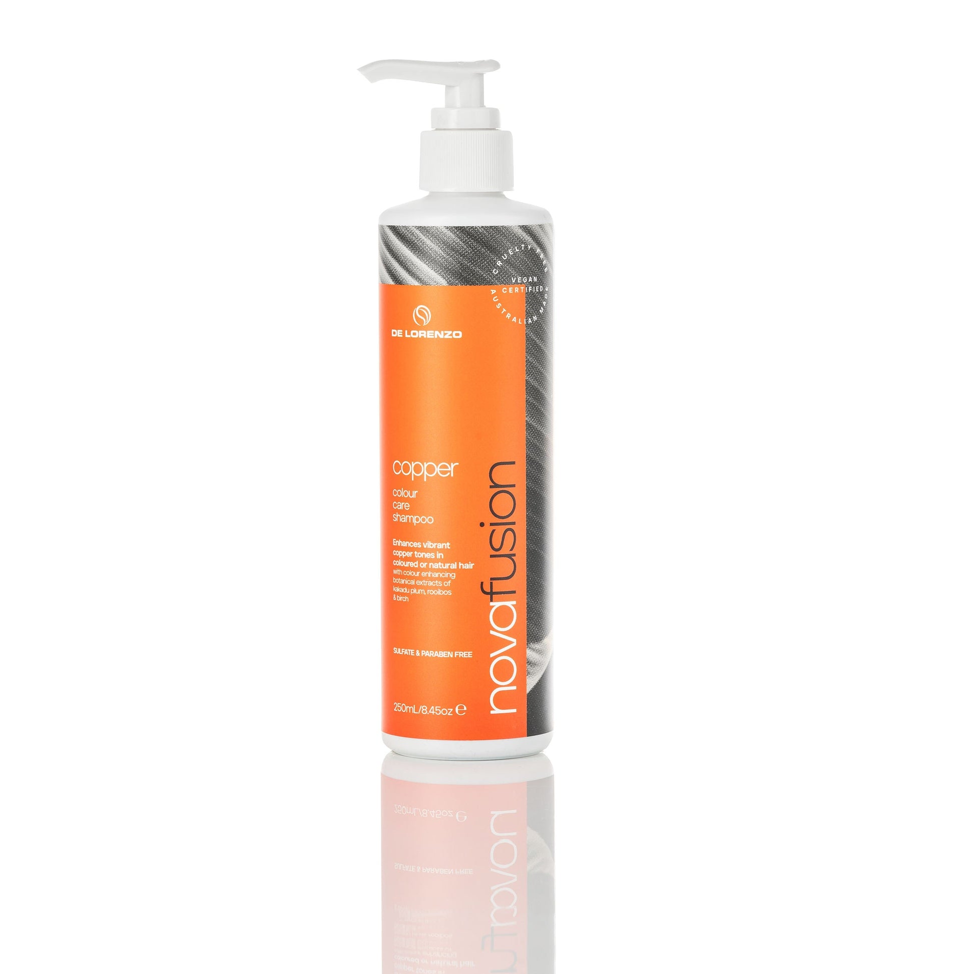 De Lorenzo Novafusion Shampoo Copper 250ml-Icon Haircare and beauty NZ-1