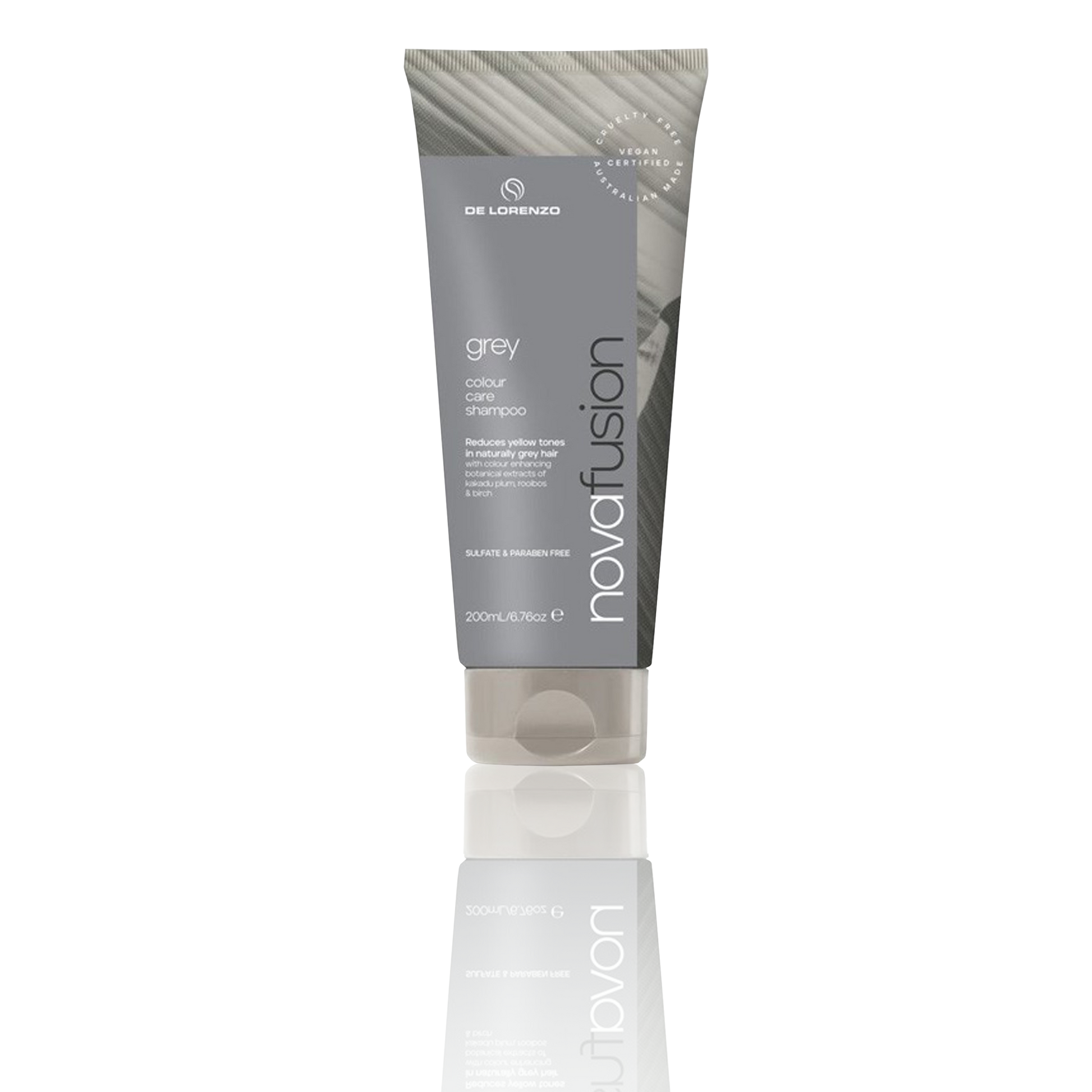 De Lorenzo Novafusion Shampoo Grey 200ml-Icon Haircare and beauty NZ-1