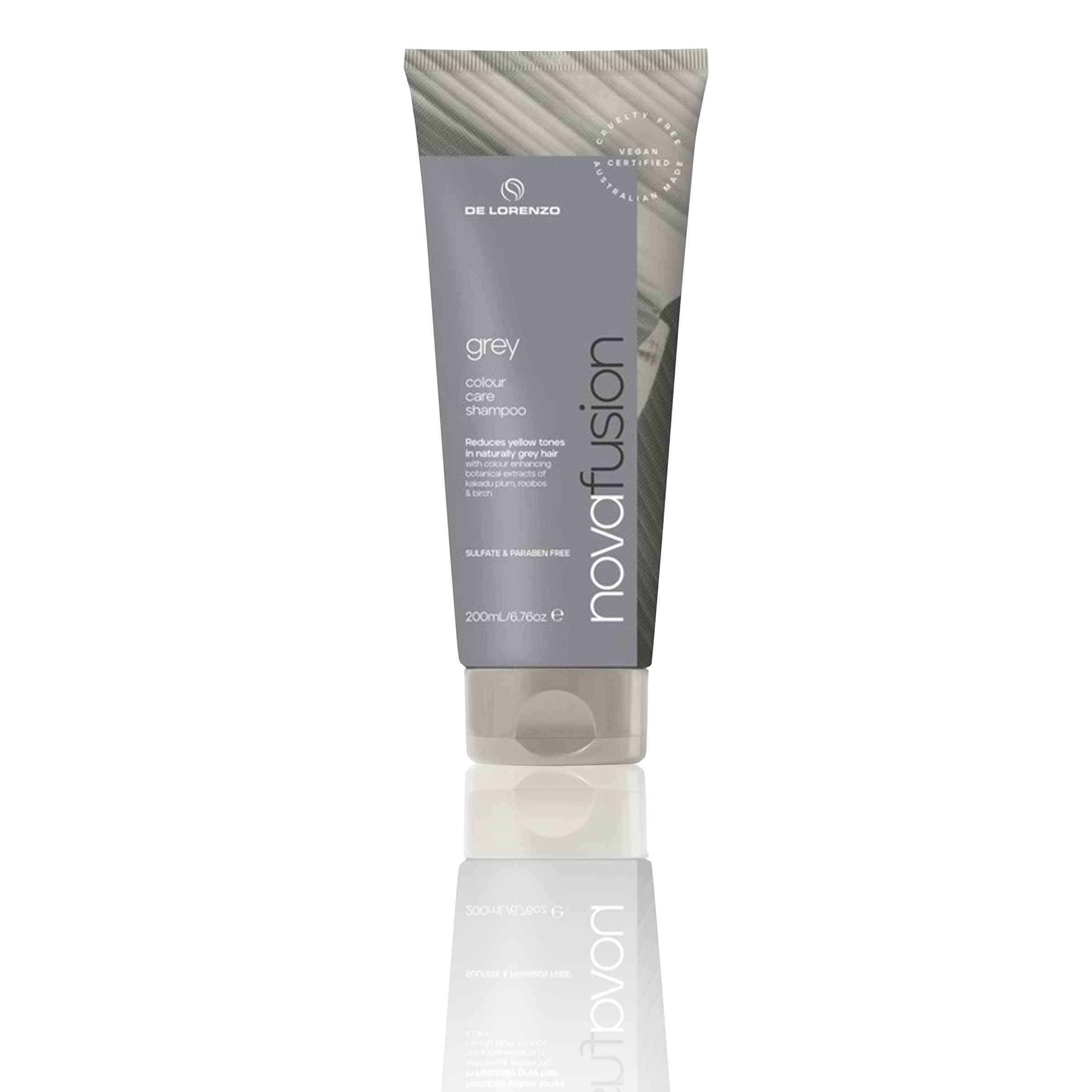 De Lorenzo Novafusion Shampoo Grey 200ml-Icon Haircare and beauty NZ-1