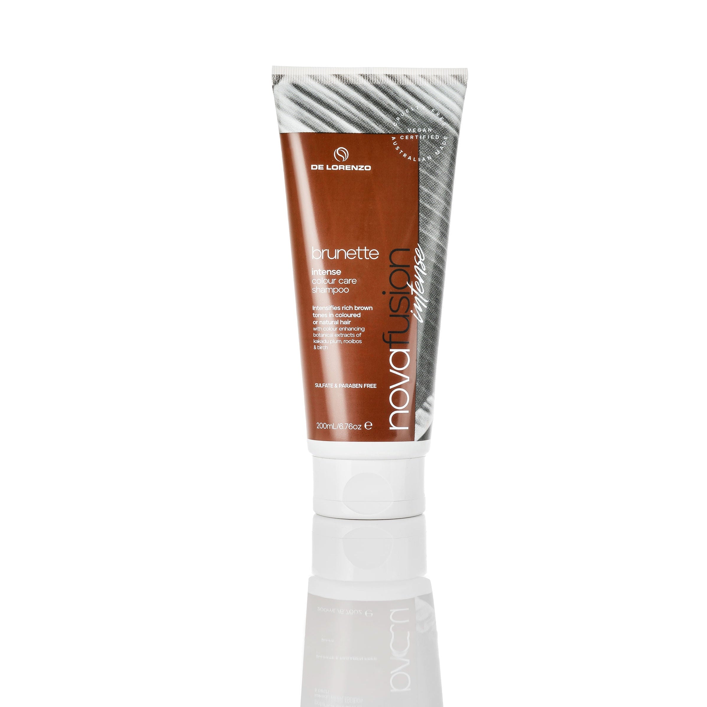 De Lorenzo Novafusion Shampoo Intense Brunette 200ml-Icon Haircare and beauty NZ-1