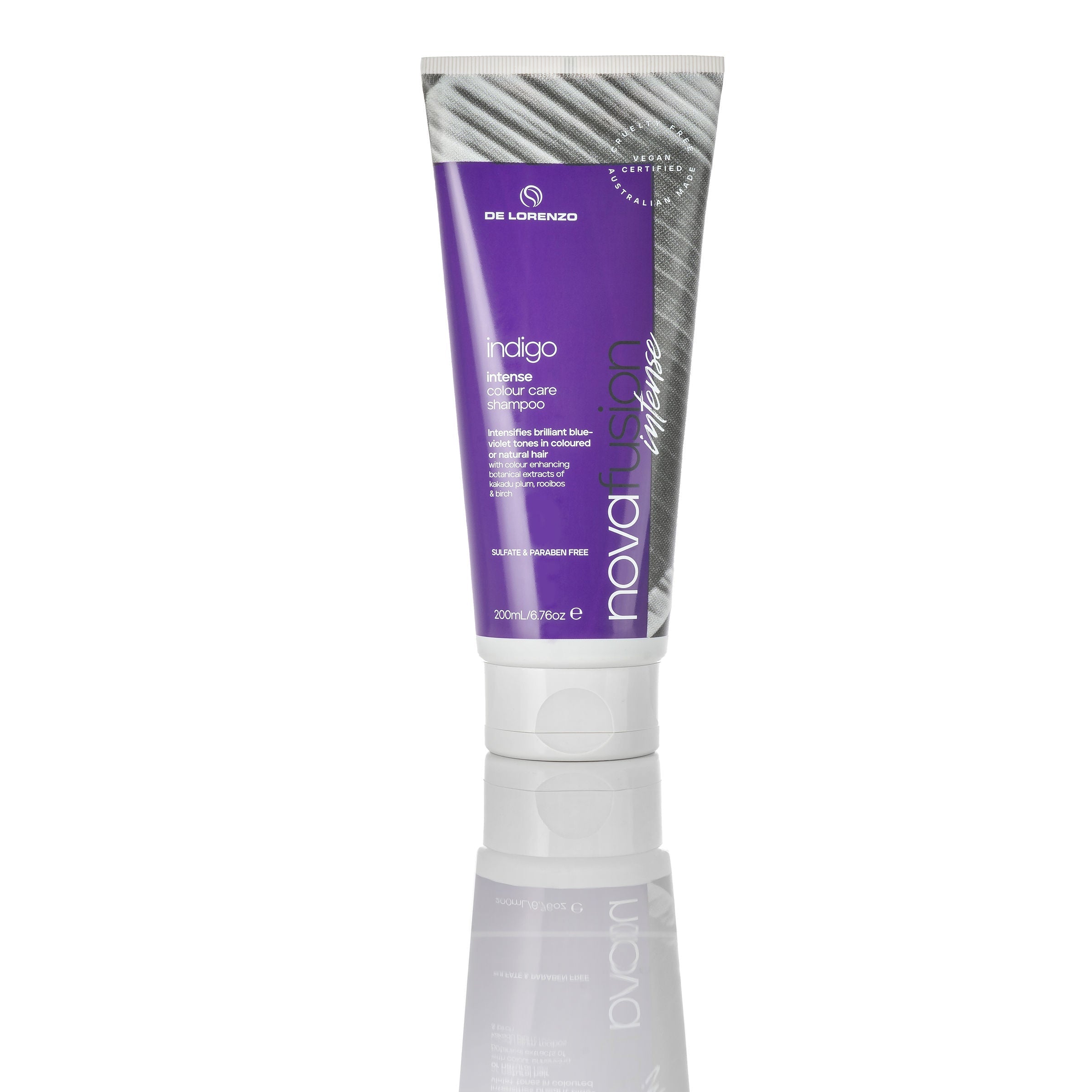 De Lorenzo Novafusion Shampoo Intense Indigo 200ml-Icon Haircare and beauty NZ-1
