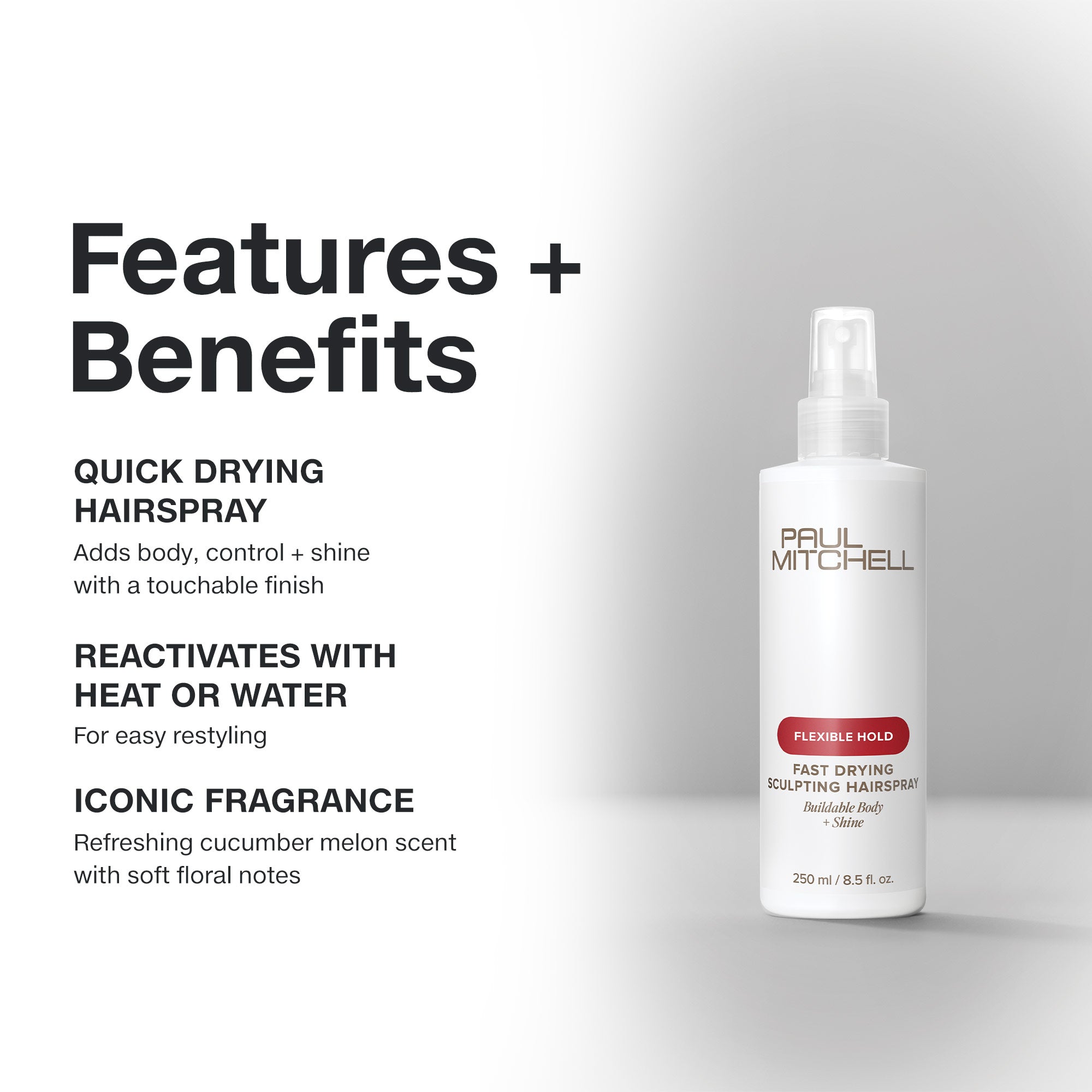 Paul Mitchell Fast Drying Sculpting Hairspray 250ml-Icon Haircare and Beauty NZ-3
