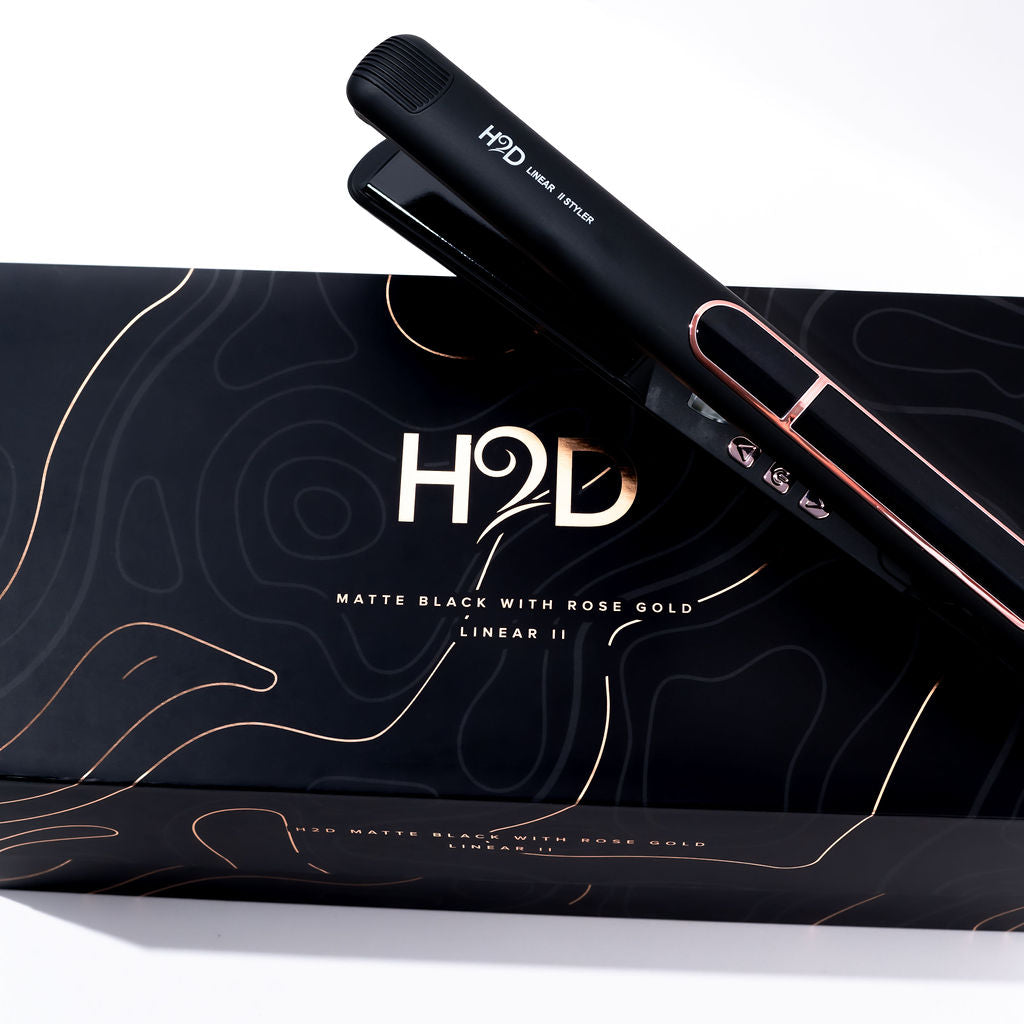 H2D Linear II Standard Hair Straightener - Rose Gold-Icon Haircare and beauty NZ-3