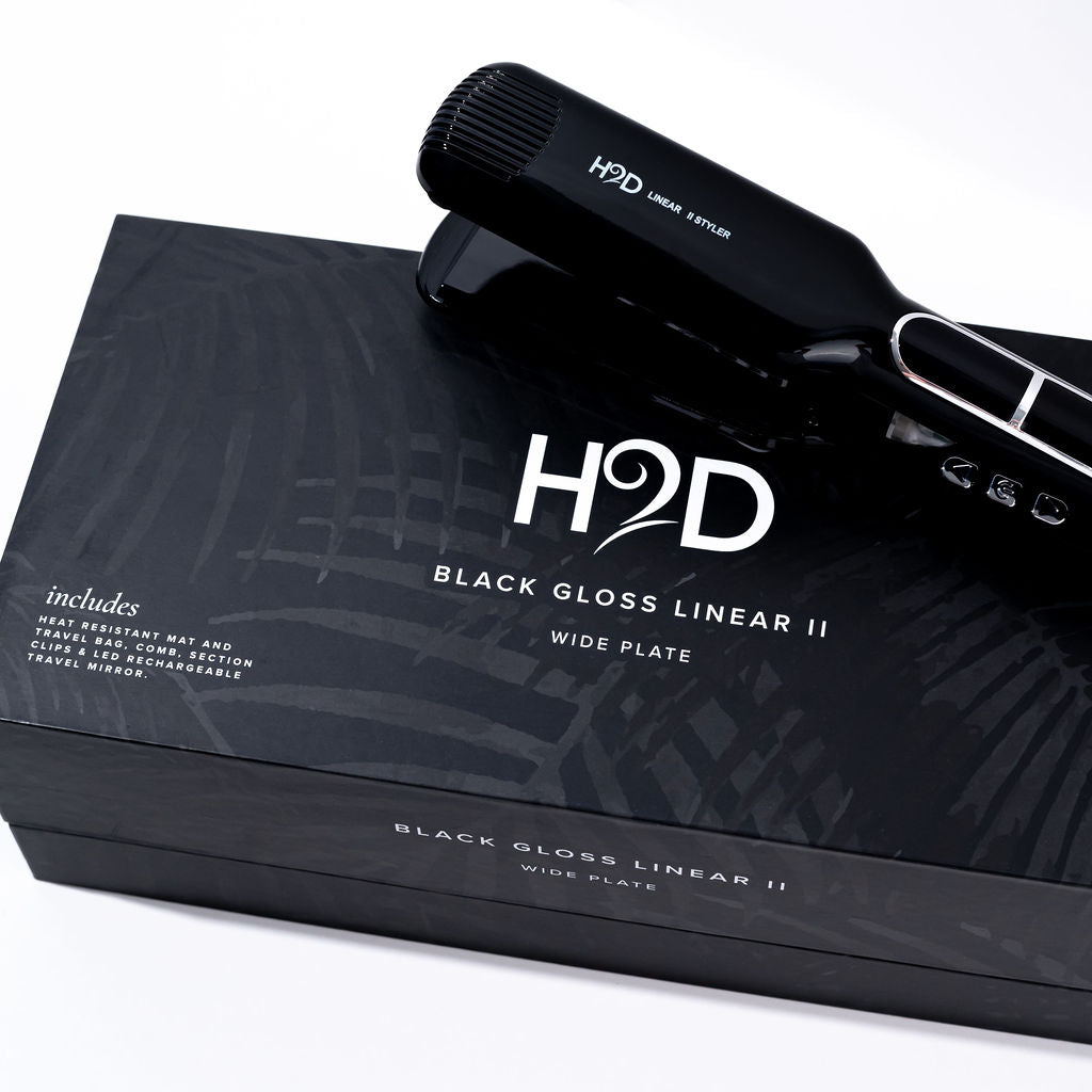 H2D Linear II Wide Plate Hair Straightener - Black-Icon Haircare and beauty NZ-5
