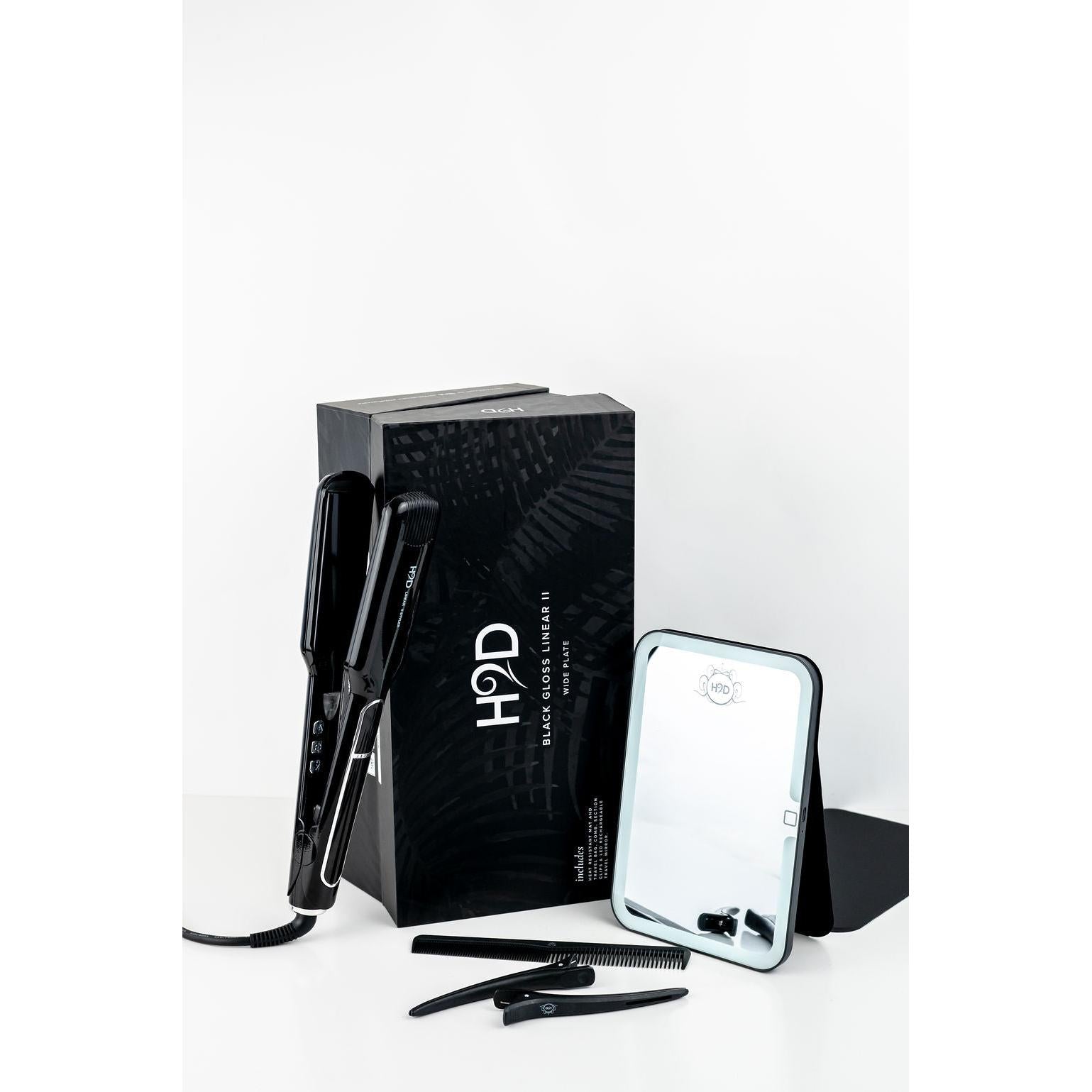 H2D Linear II Wide Plate Hair Straightener - Black-Icon Haircare and beauty NZ-7
