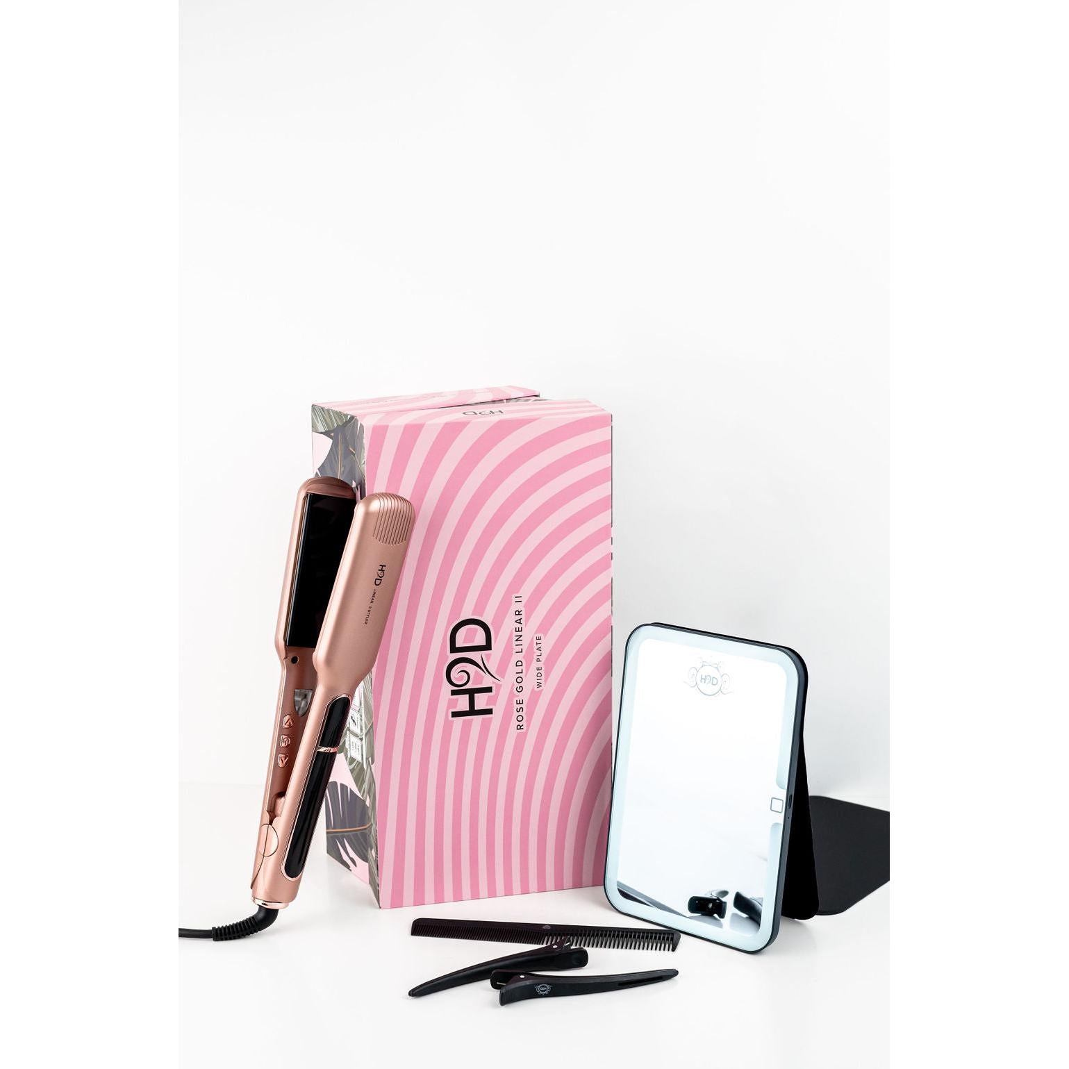 H2D Linear II Wide Plate Hair Straightener - Rose Gold-Icon Haircare and beauty NZ-6