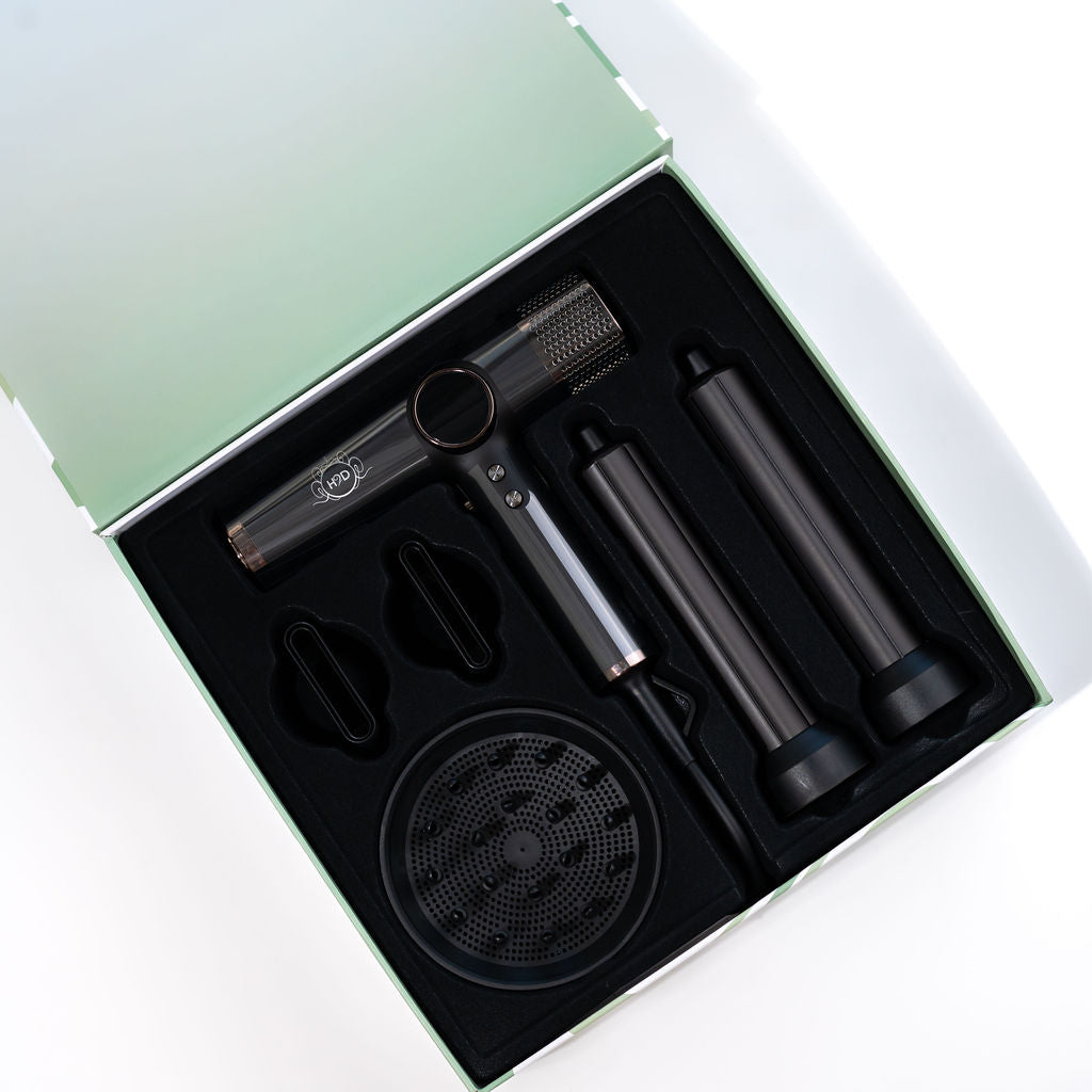 H2D Xtreme 4-in-1 Hair Dryer + Styler - Black-Icon Haircare and beauty NZ-4