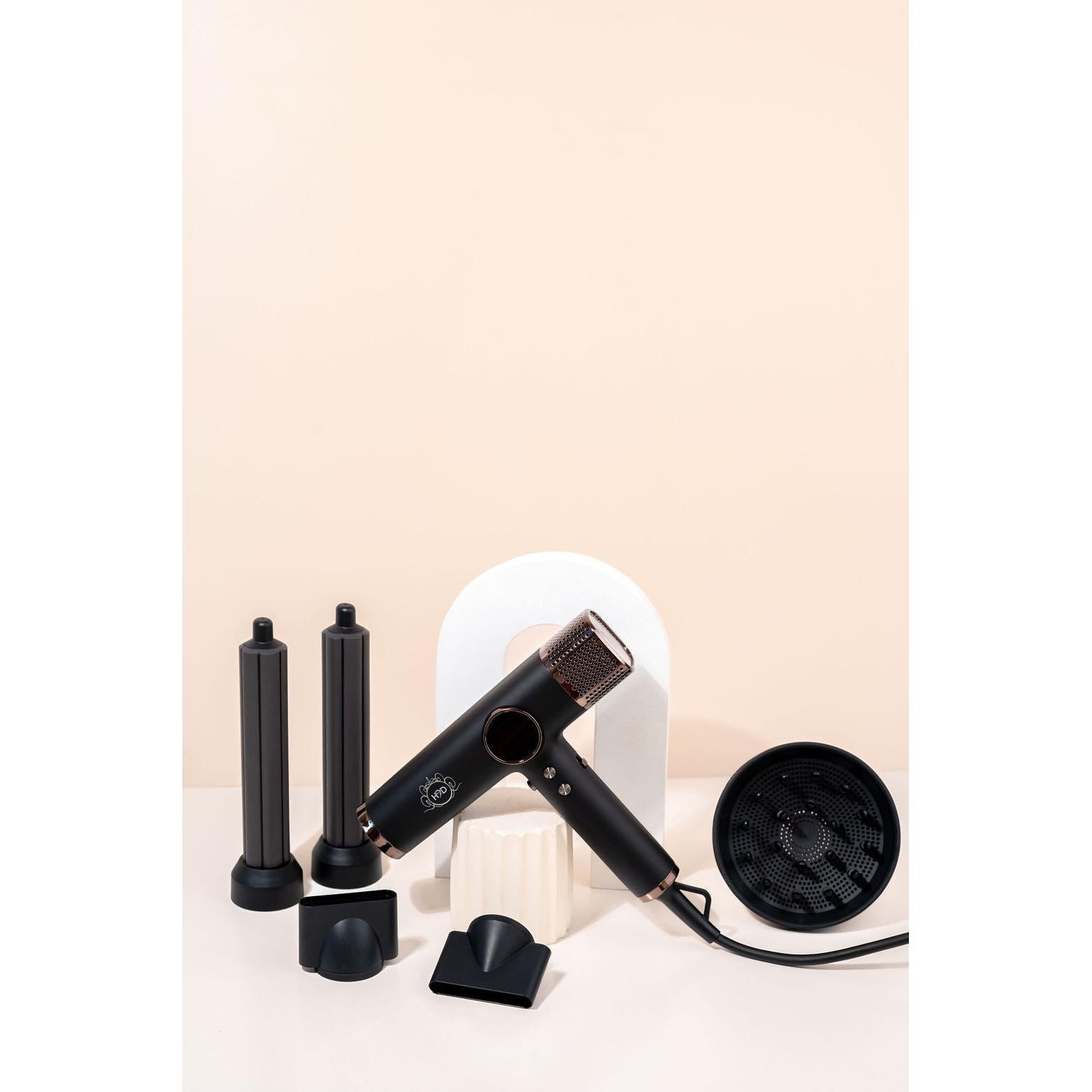 H2D Xtreme 4-in-1 Hair Dryer + Styler - Black-Icon Haircare and beauty NZ-6