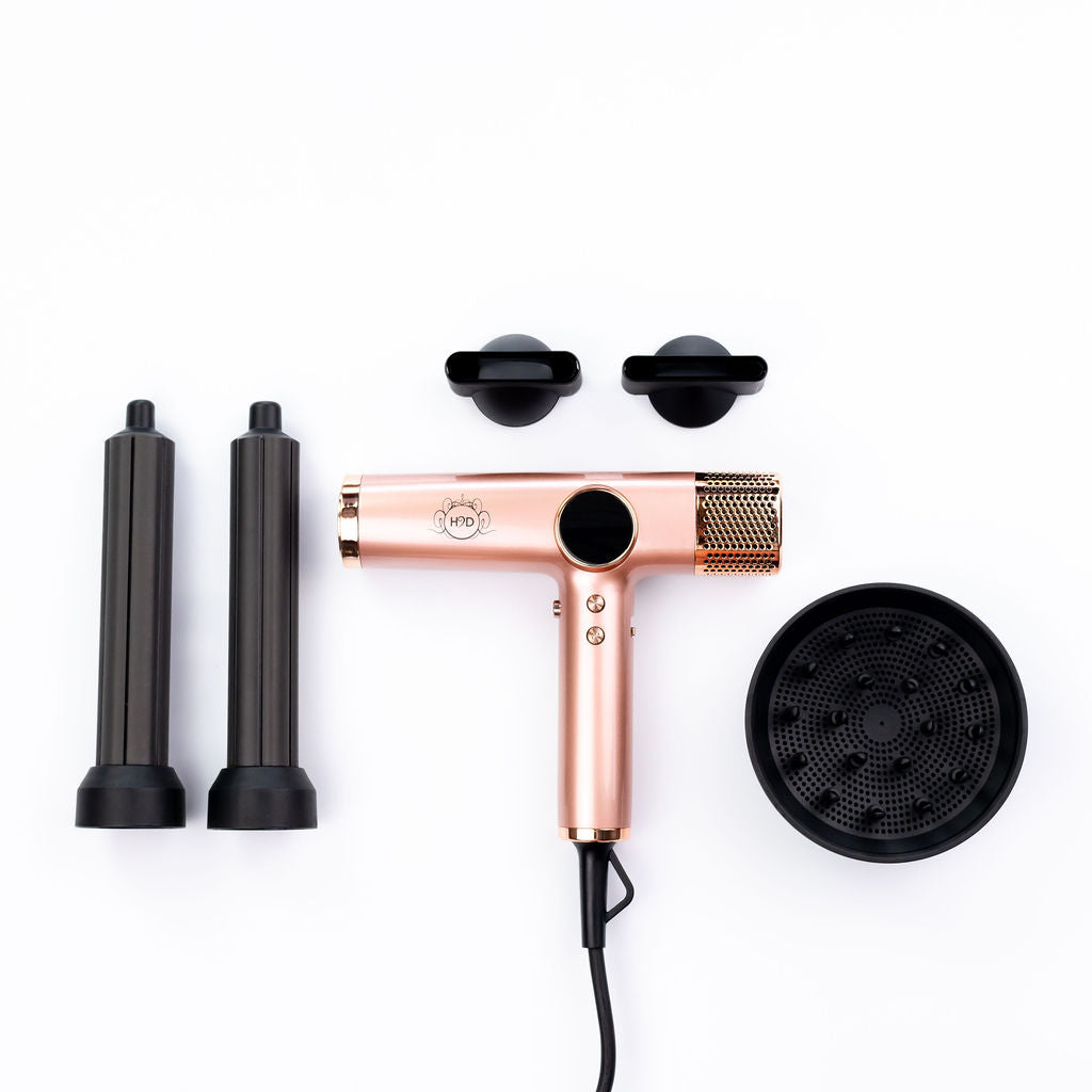 H2D Xtreme 4-in-1 Hair Dryer + Styler - Rose Gold-Icon Haircare and beauty NZ-2