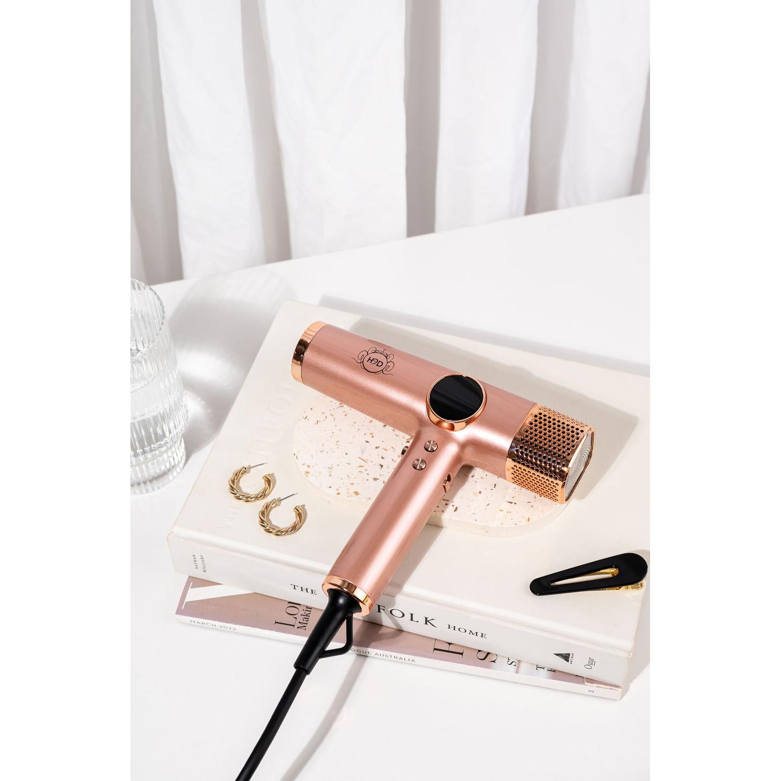 H2D Xtreme 4-in-1 Hair Dryer + Styler - Rose Gold-Icon Haircare and beauty NZ-4