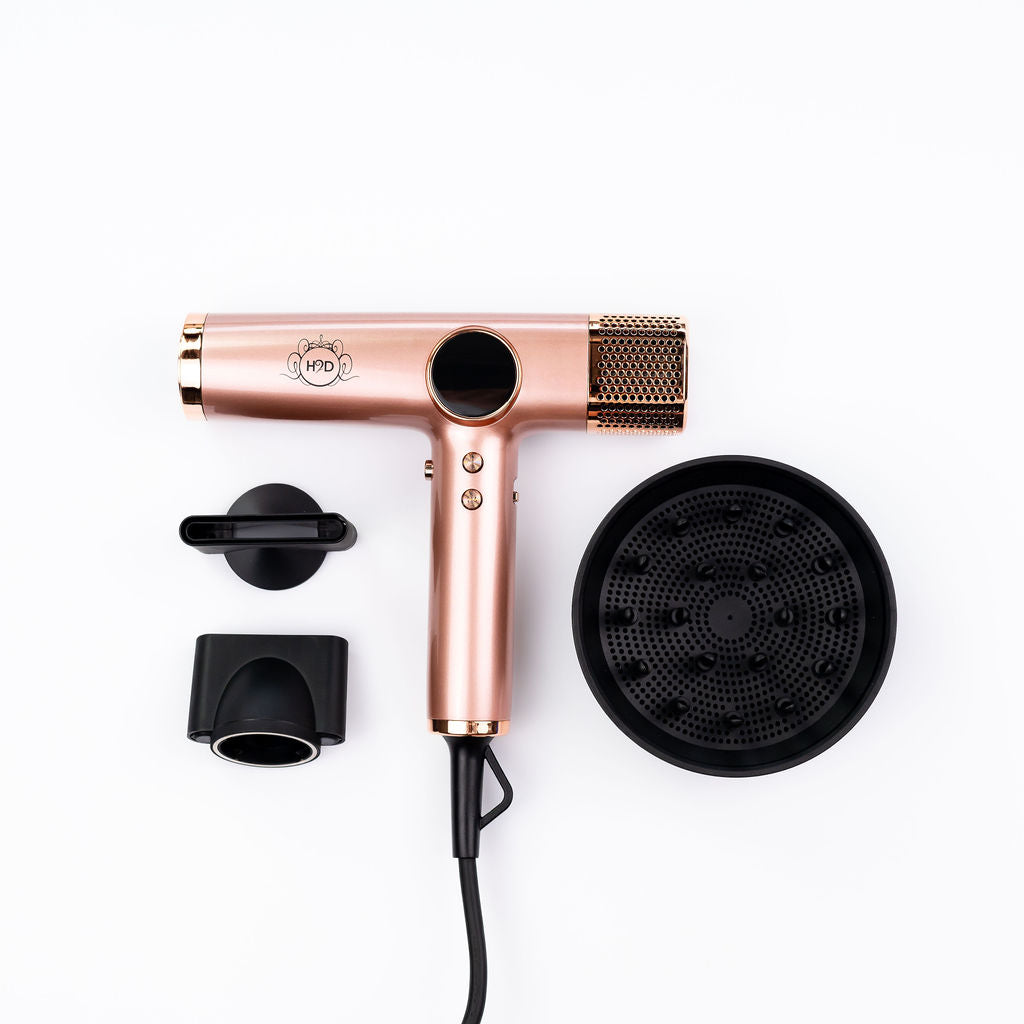 H2D Xtreme 4-in-1 Hair Dryer + Styler - Rose Gold-Icon Haircare and beauty NZ-7