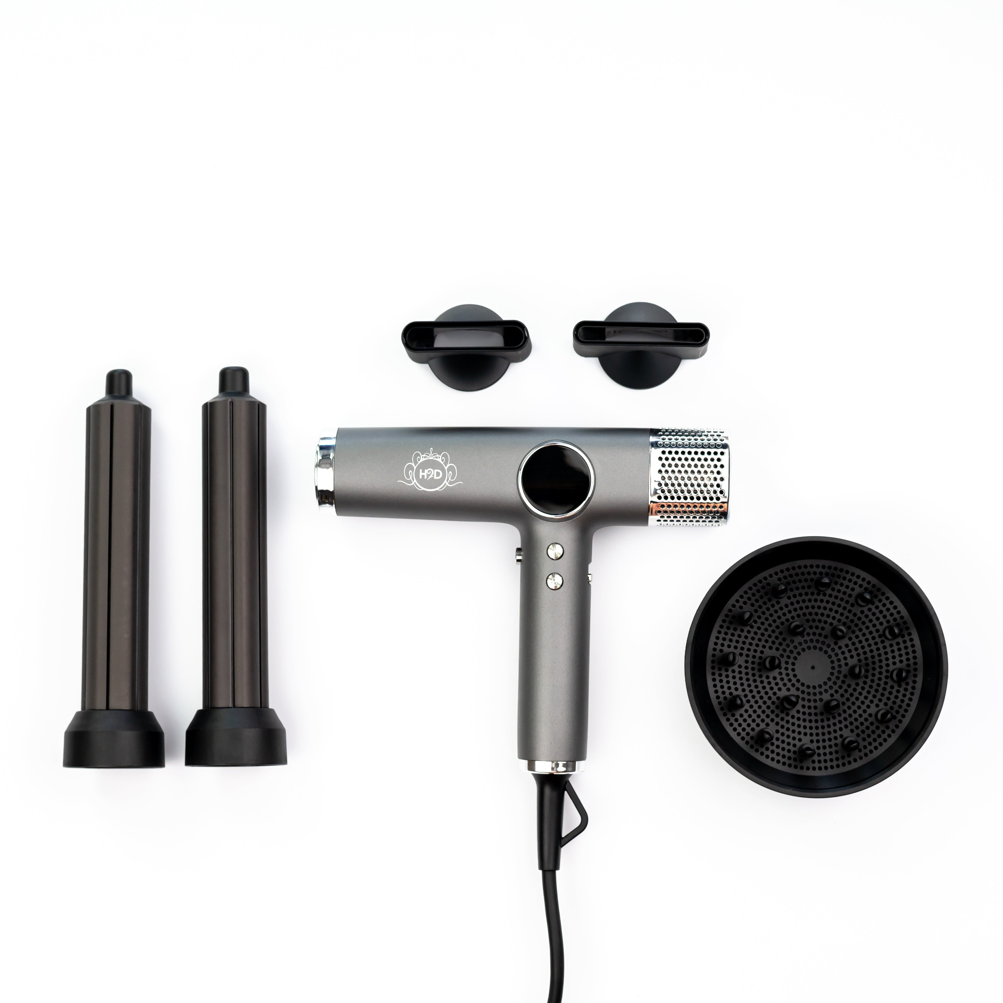 H2D Xtreme 4-in-1 Hair Dryer + Styler - Space Grey-Icon Haircare and beauty NZ-1