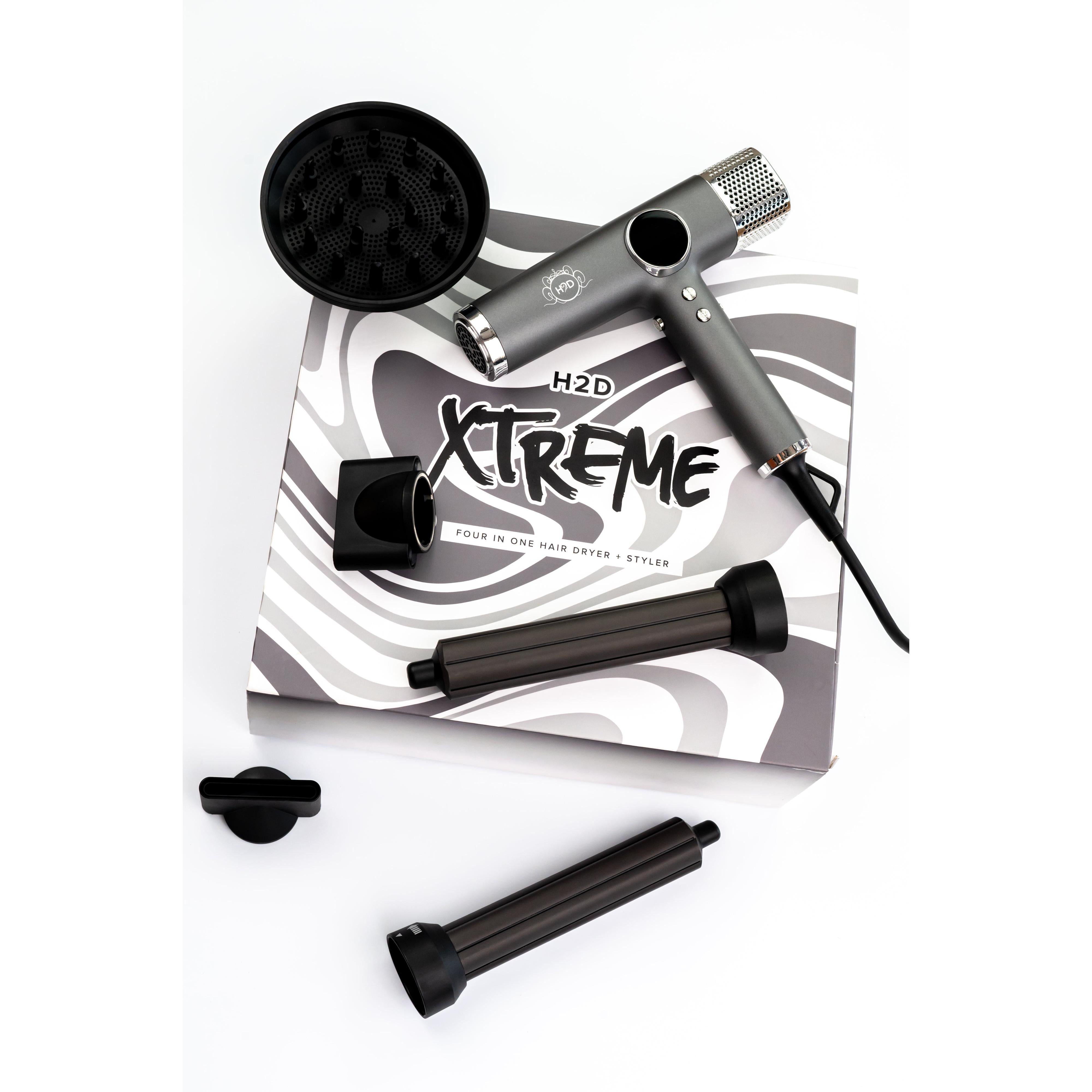 H2D Xtreme 4-in-1 Hair Dryer + Styler - Space Grey-Icon Haircare and beauty NZ-2