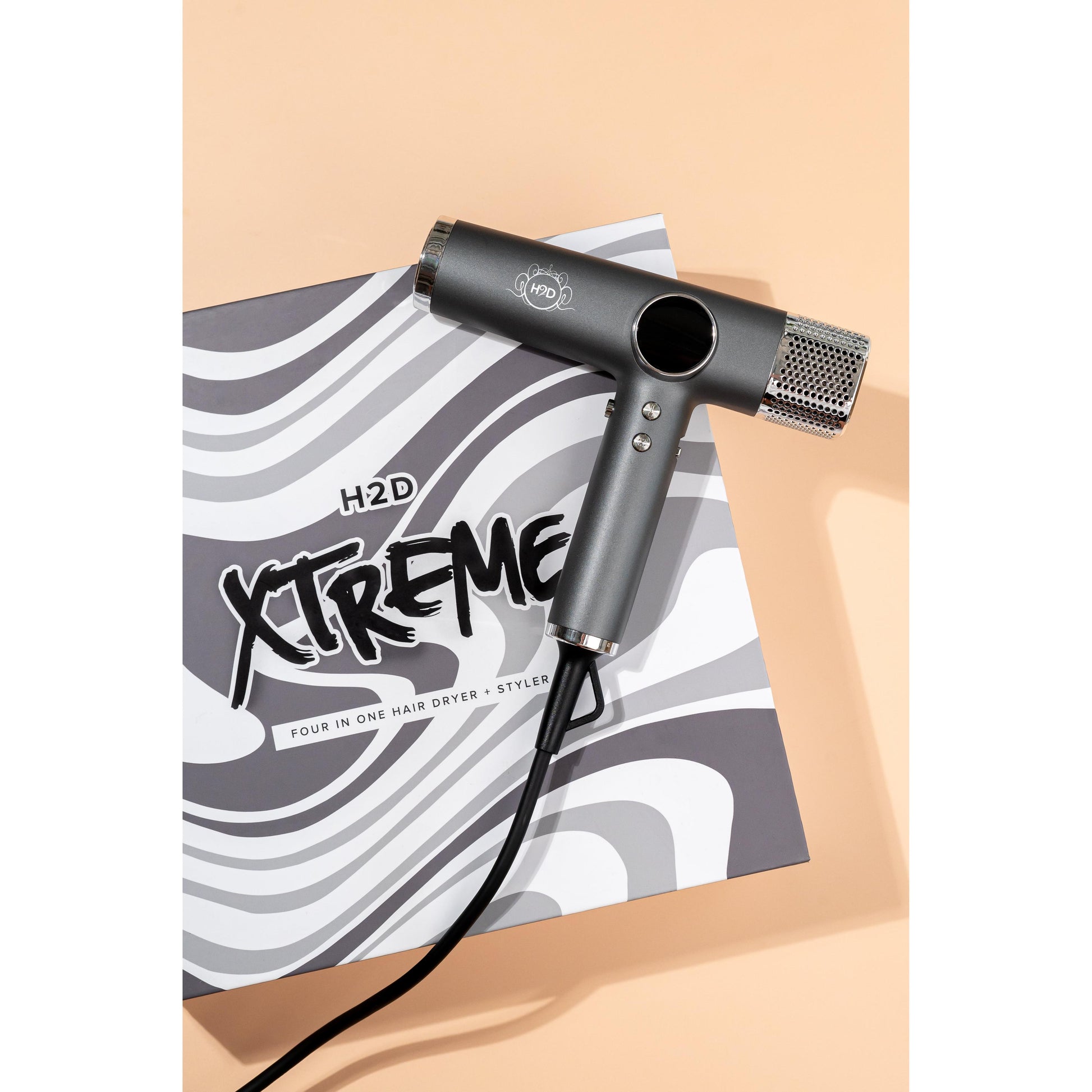 H2D Xtreme 4-in-1 Hair Dryer + Styler - Space Grey-Icon Haircare and beauty NZ-8
