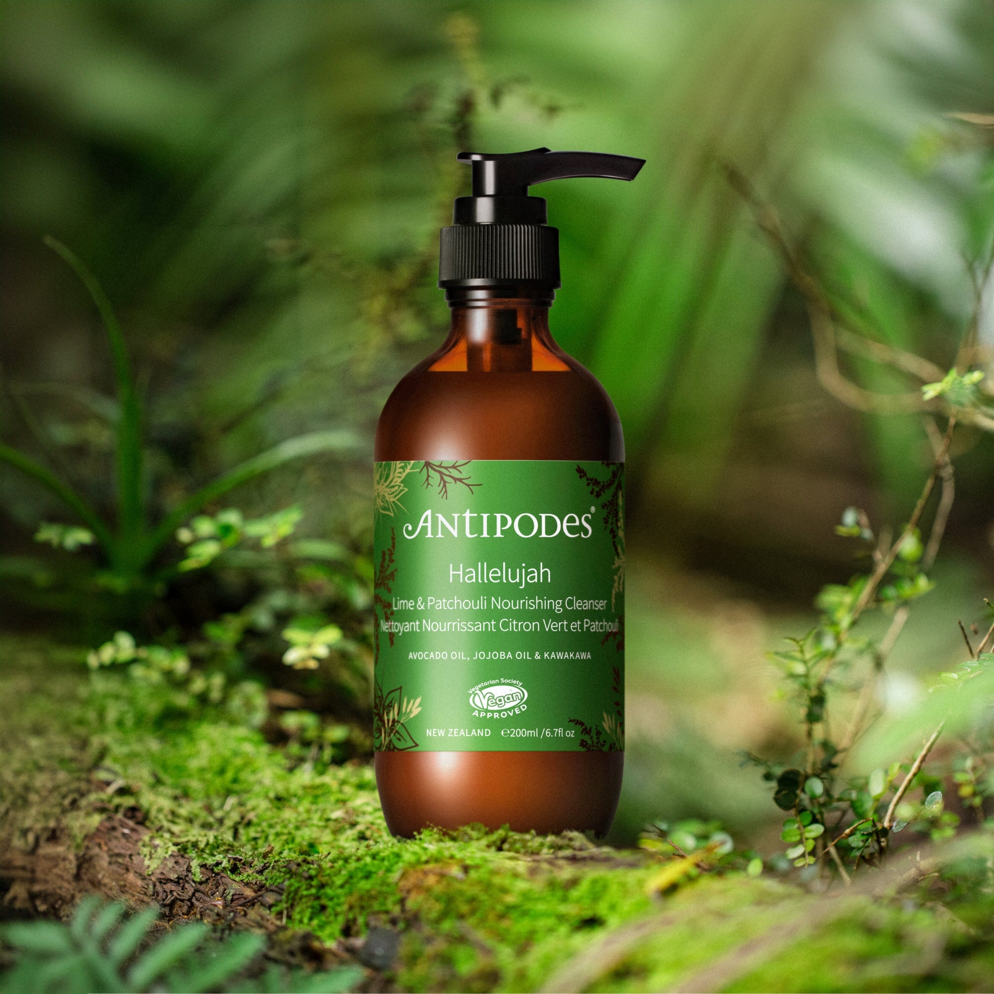 Antipodes Hallelujah Lime & Patchouli Nourishing Cleanser 200ml bottle