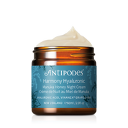 Antipodes Harmony Hyaluronic Manuka Honey Night Cream 60ml on transparent background