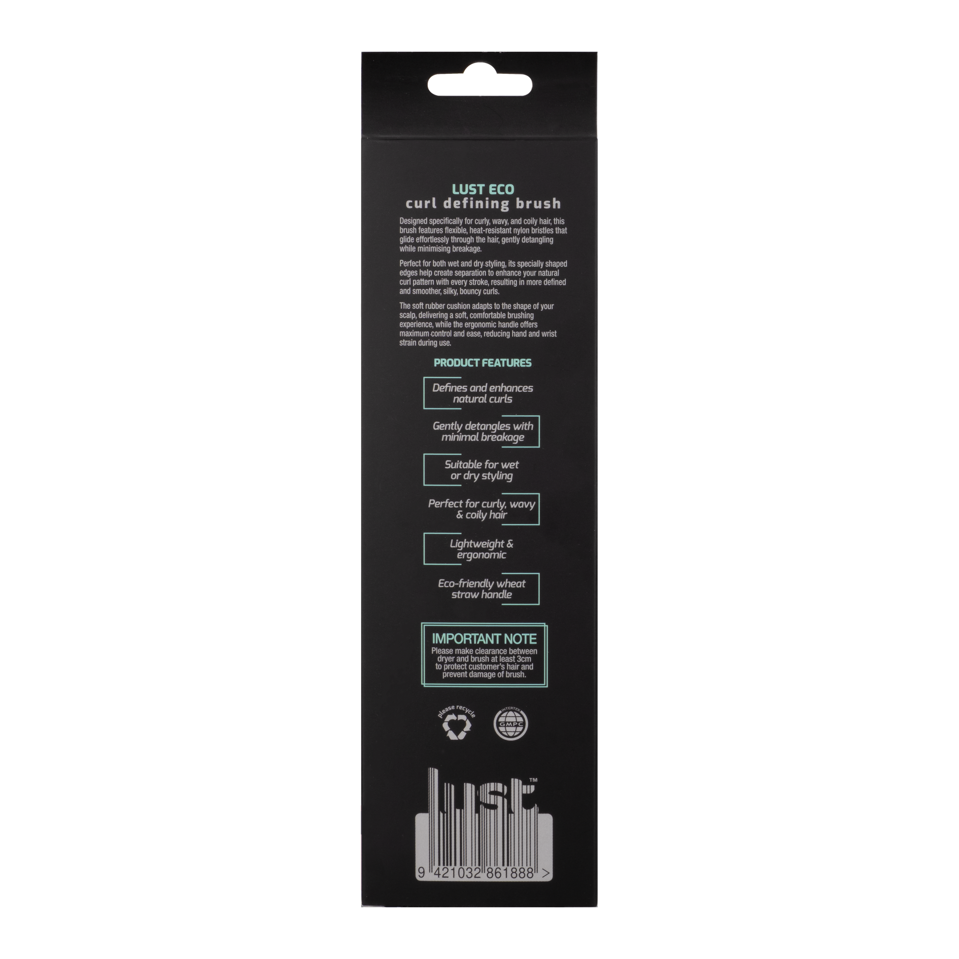 Lust Haircare Eco Curl Defining Hairbrush-Icon Haircare & Beauty NZ-6