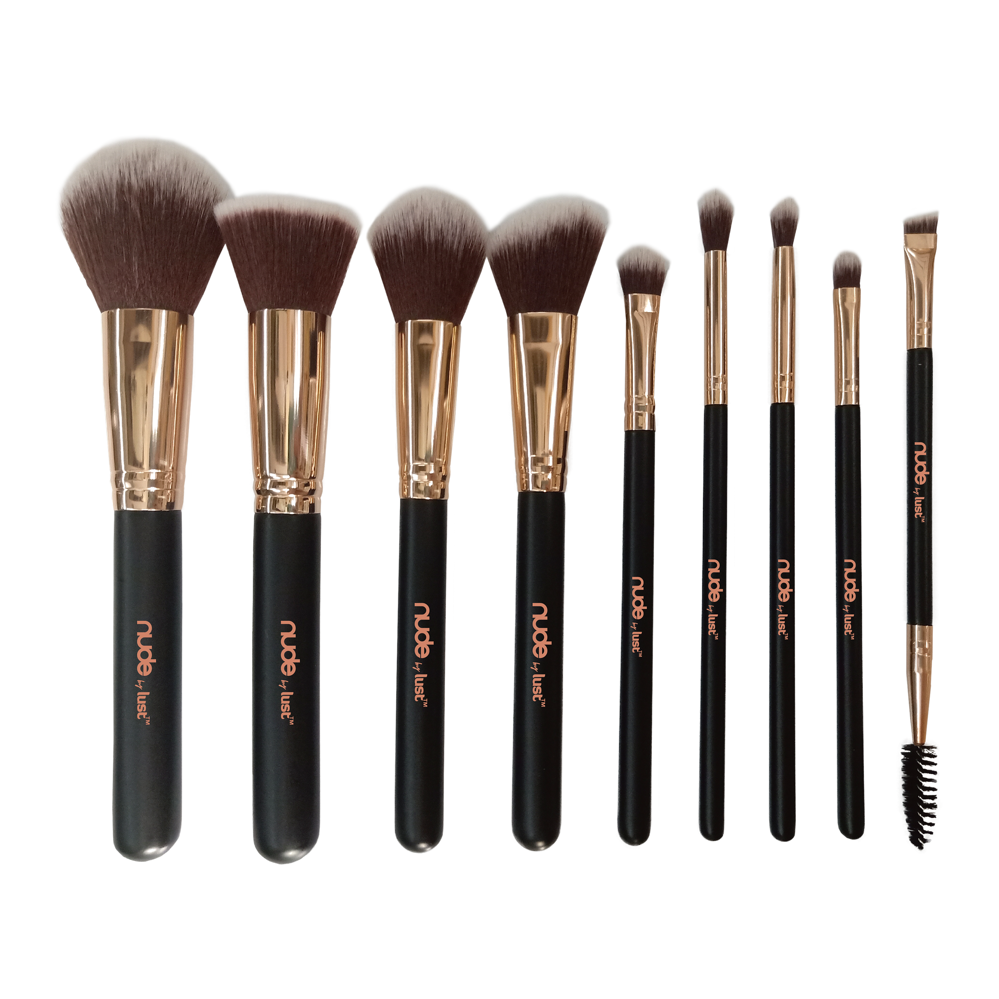 set of 9 Makeup brushes by Lust Haircare-Icon Haircare and Beauty-1