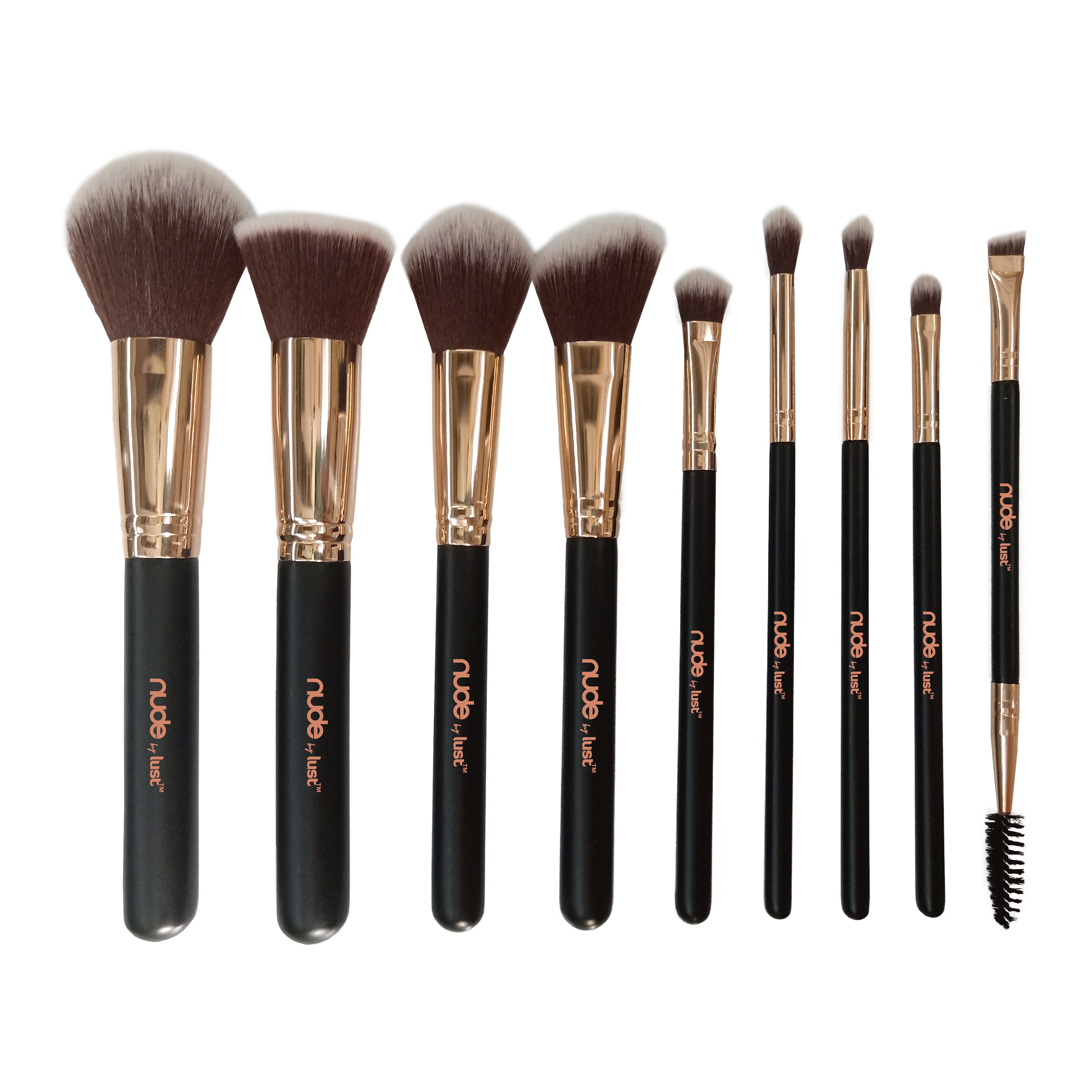 set of 9 Makeup brushes by Lust Haircare-Icon Haircare and Beauty-1