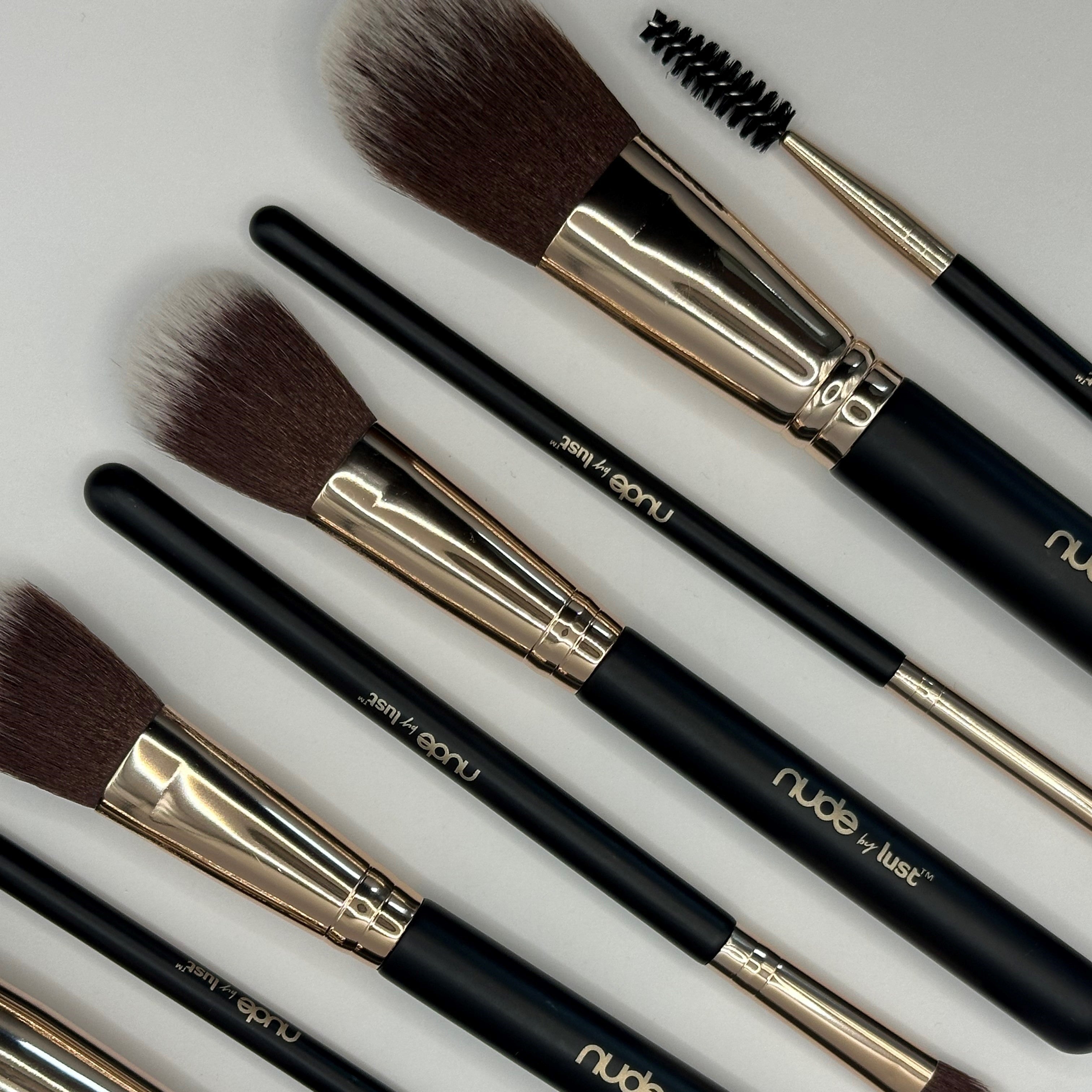 Collection of 9 makeup brushes by Lust Haircare-Icon Haircare and Beauty-2