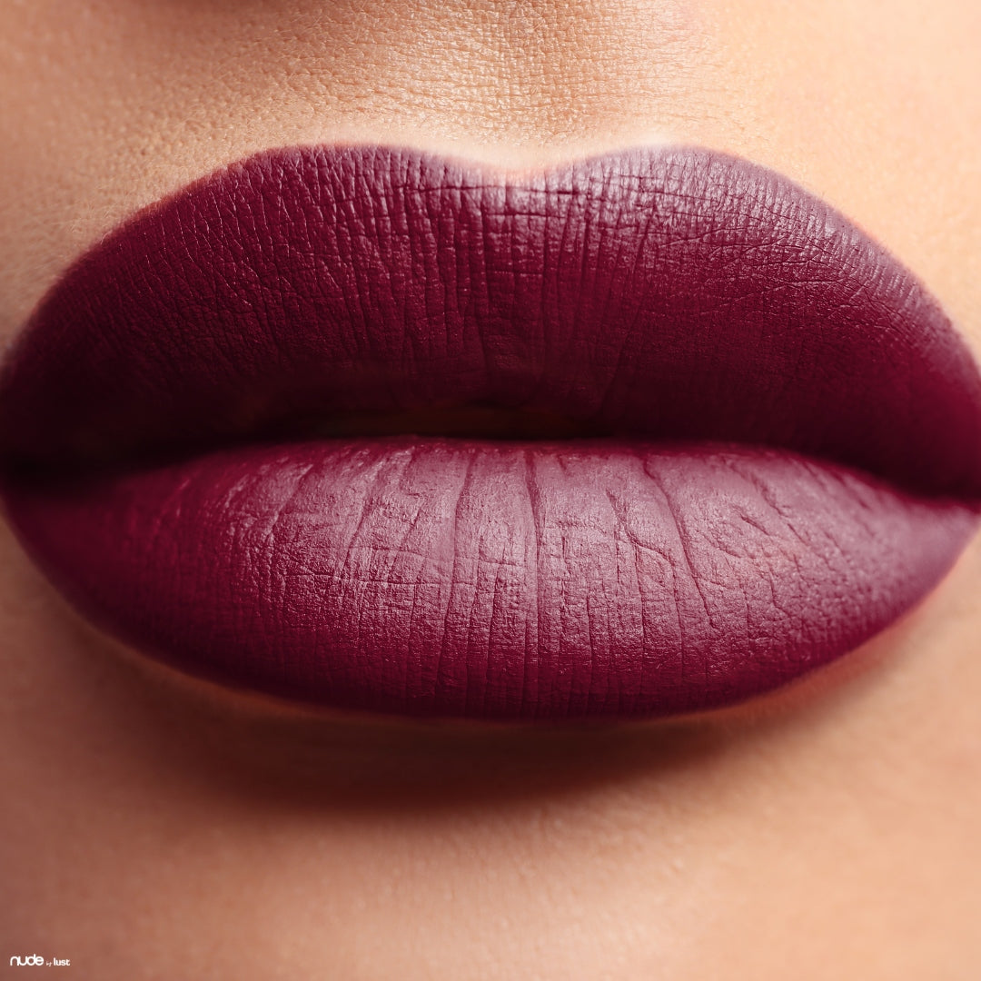 Dark berry lipstick from Nude by Lust-Icon Haircare and Beauty-2