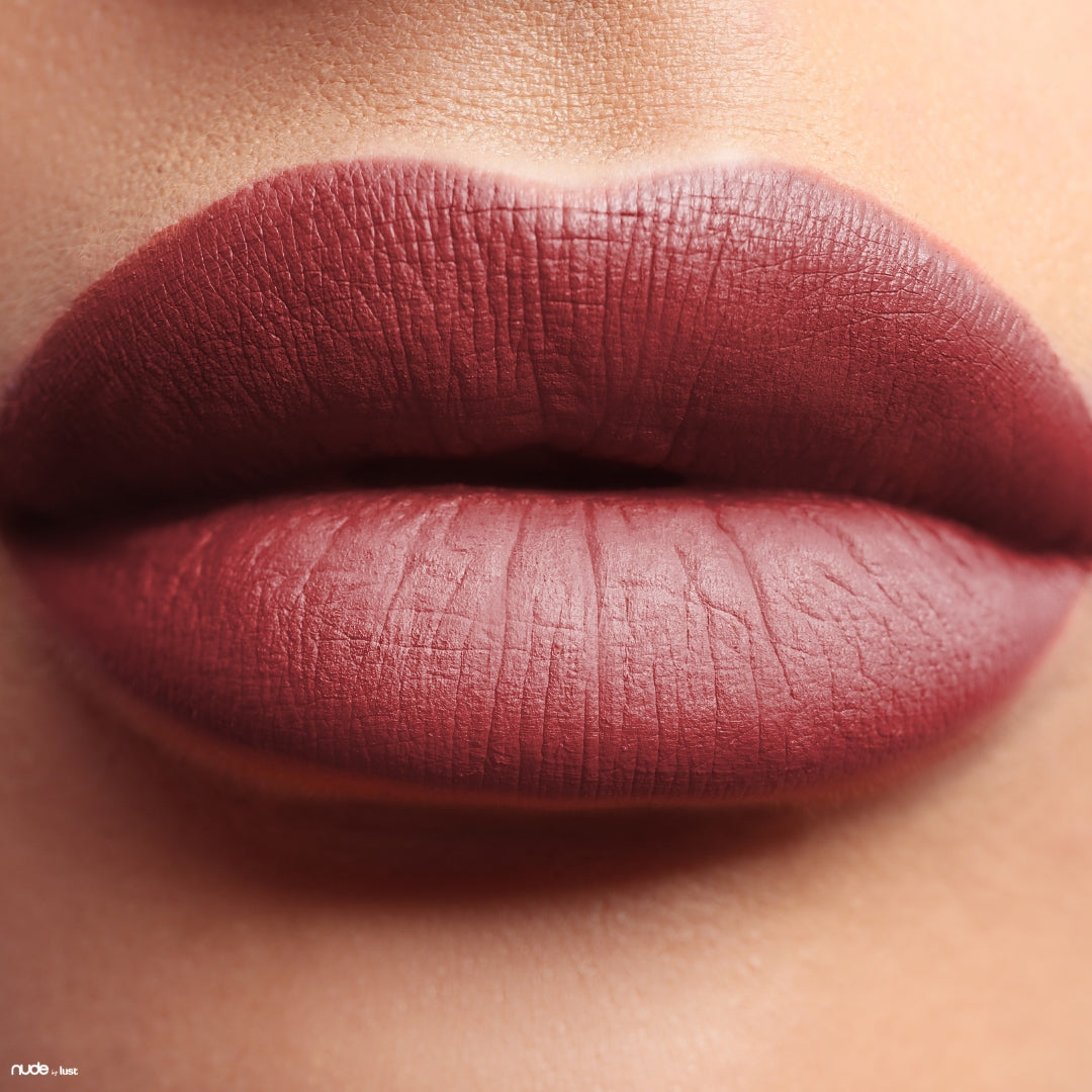 True rosewood lipstick from Nude by Lust-Icon Haircare and Beauty-2