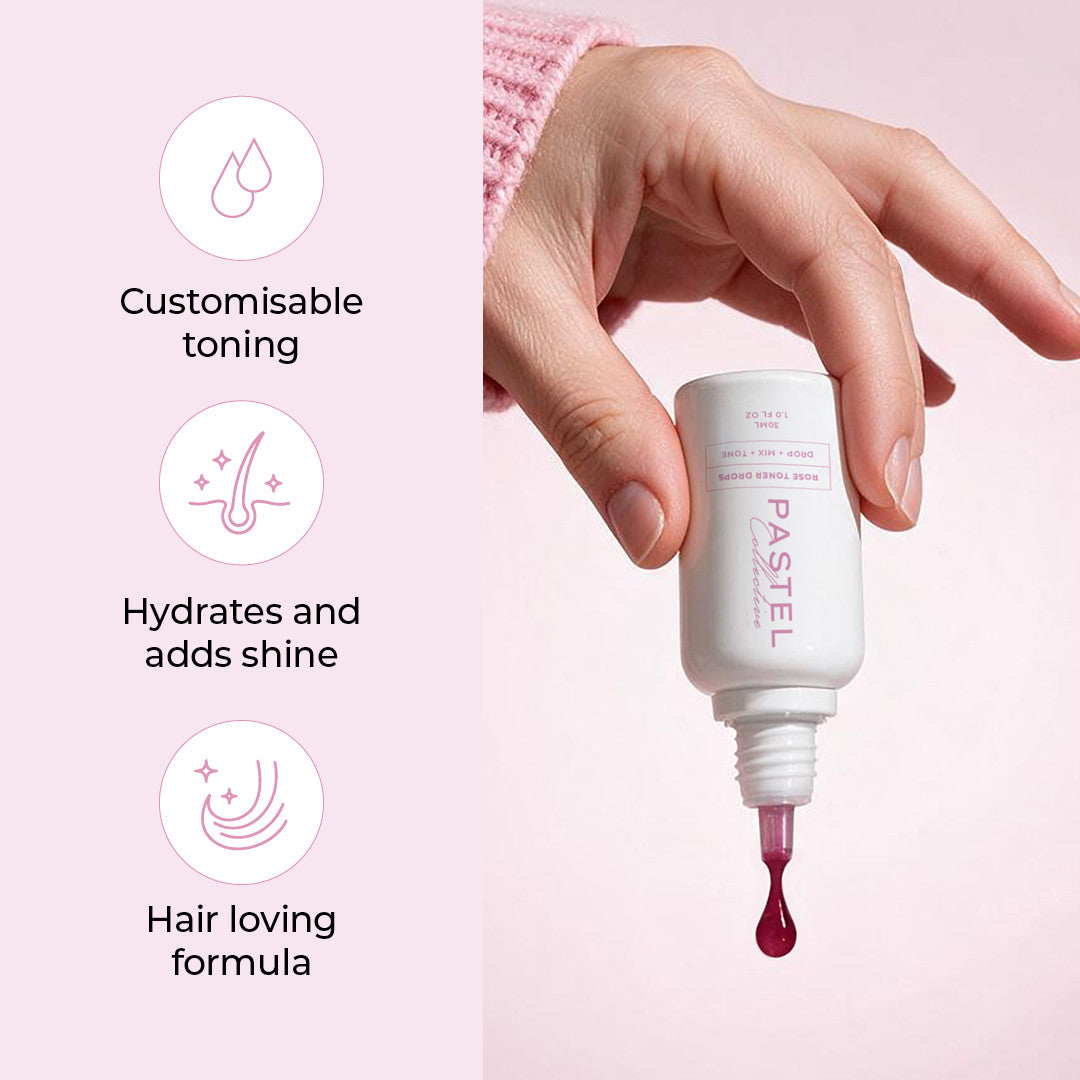Pastel Collective Rose Toner Drops lifestyle - Icon Haircare & Beauty
