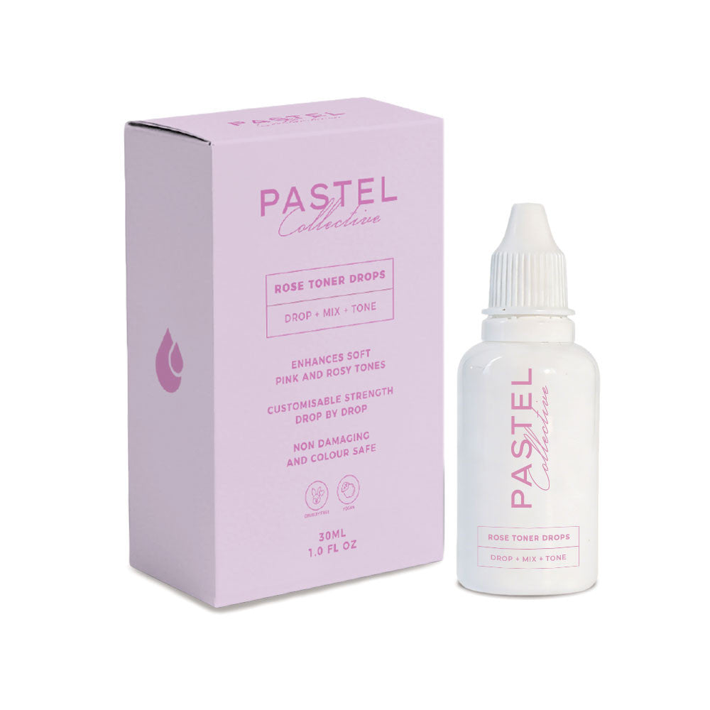 Pastel Collective Rose Toner Drops 30ml bottle - Icon Haircare & Beauty