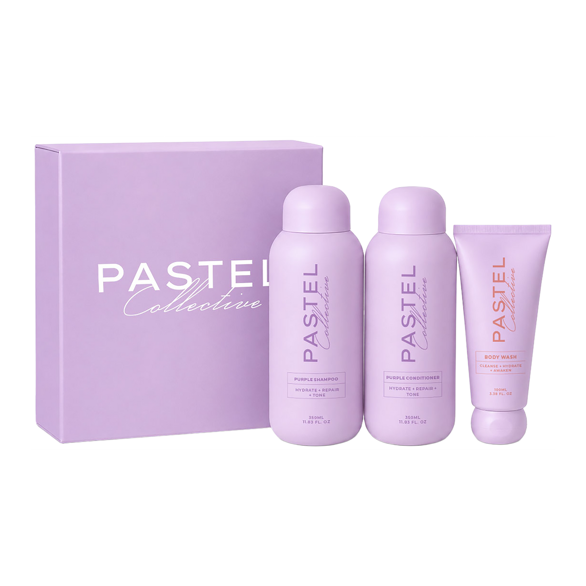 Pastel Collective Hydrate, Repair & Tone + Body Wash Gift Set