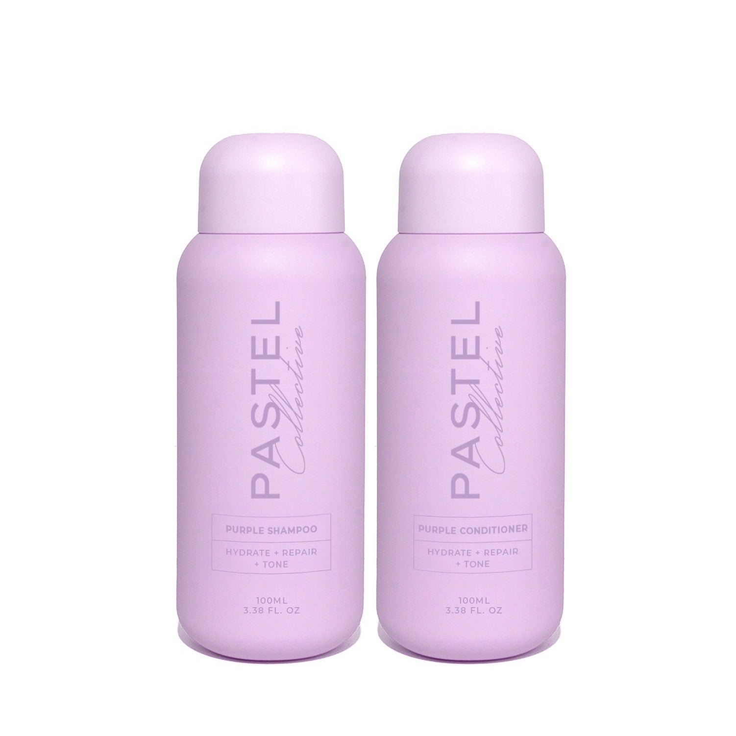 Pastel Collective Hydrate + Repair + Tone 100ml Travel DUO-Icon Haircare & Beauty NZ