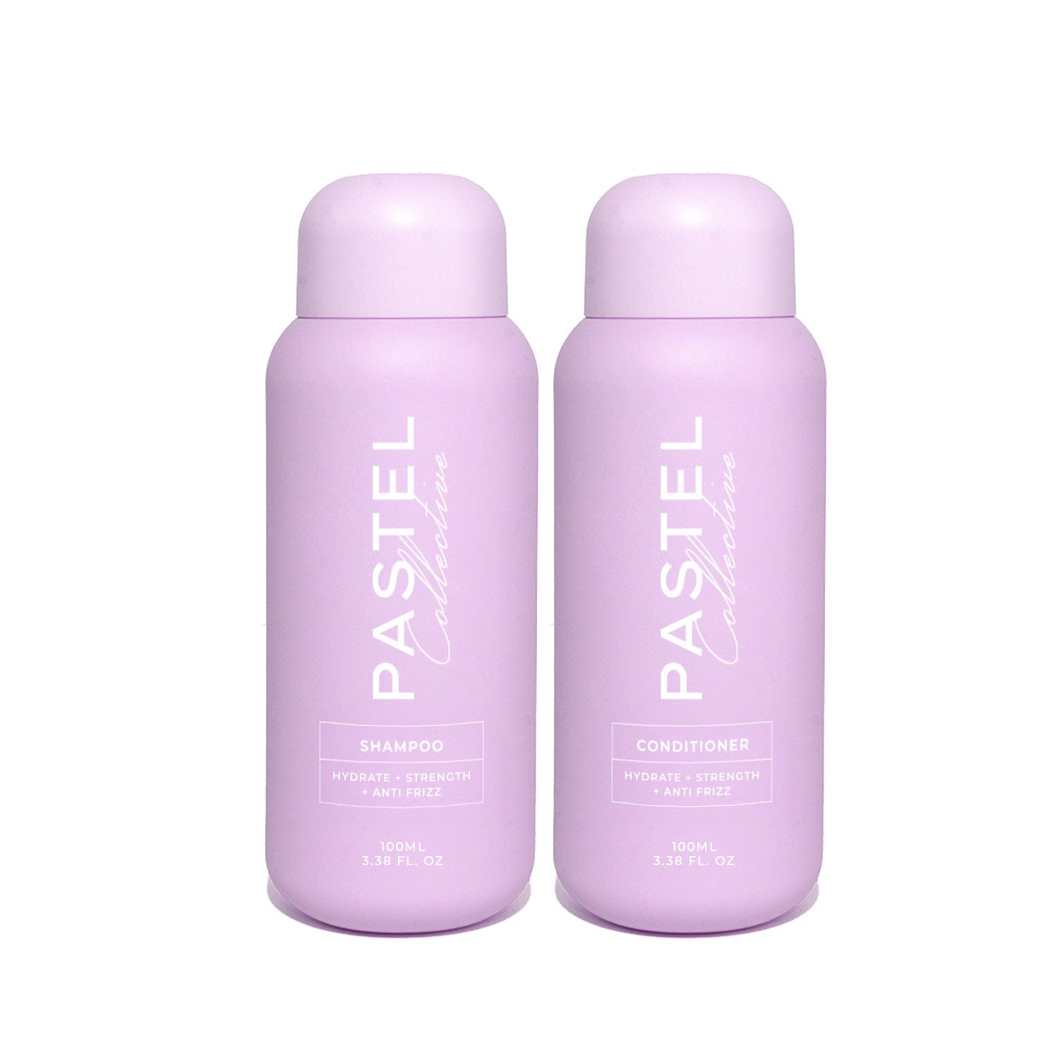 Pastel Collective Hydrate + Strength + Anti Frizz 100ml Travel DUO-Icon Haircare & Beauty NZ