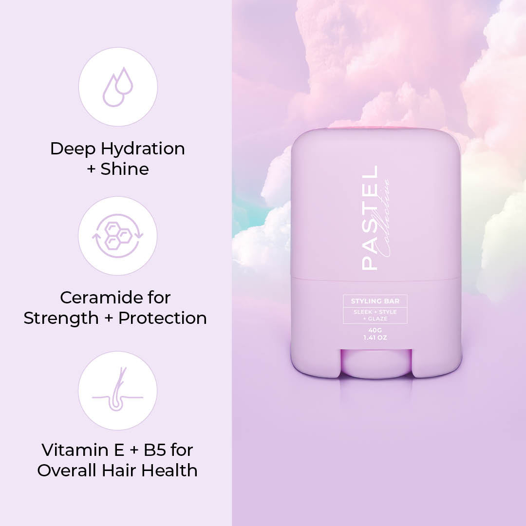 Pastel Collective Styling Bar - Sleek + Style + Glaze 40g-Icon Haircare & Beauty NZ