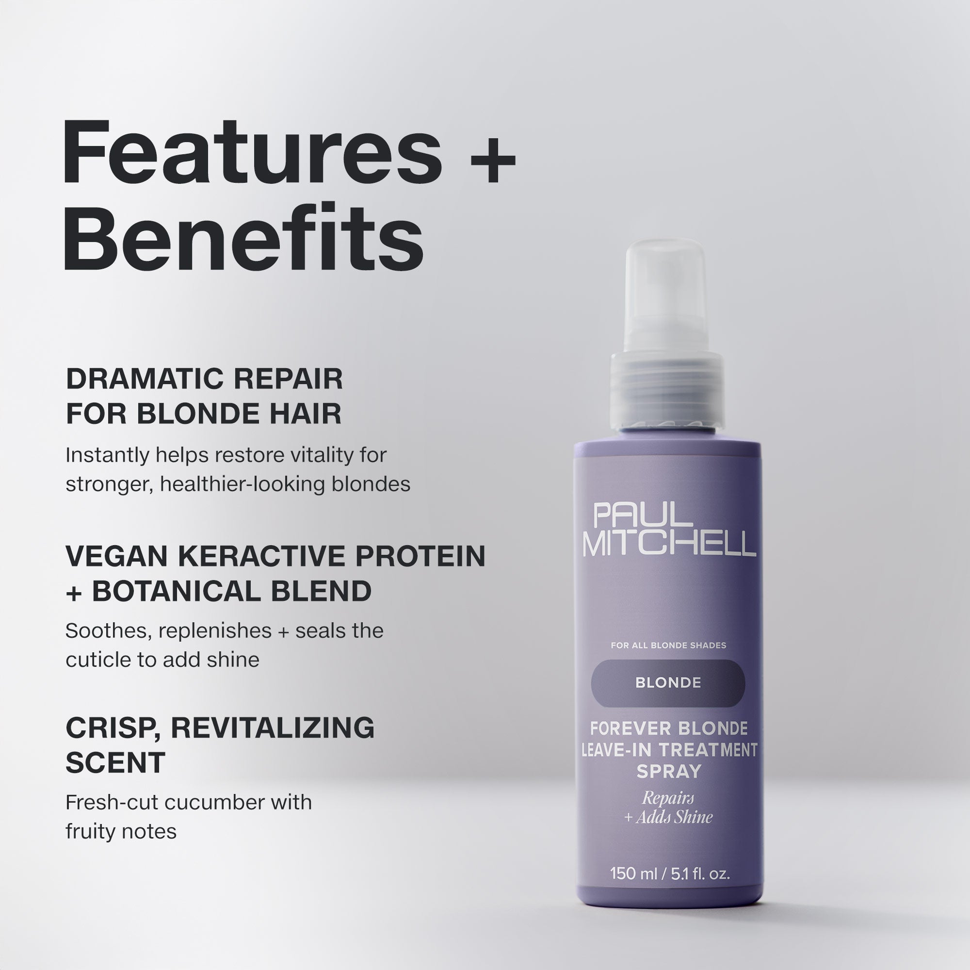 Paul Mitchell Forever Blonde Leave-In Treatment Spray 150 ml-Icon Haircare and Beauty NZ-4