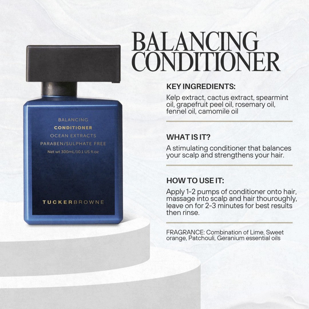 Tucker Browne Balancing Conditioner 300ml-Icon Haircare and beauty NZ-3