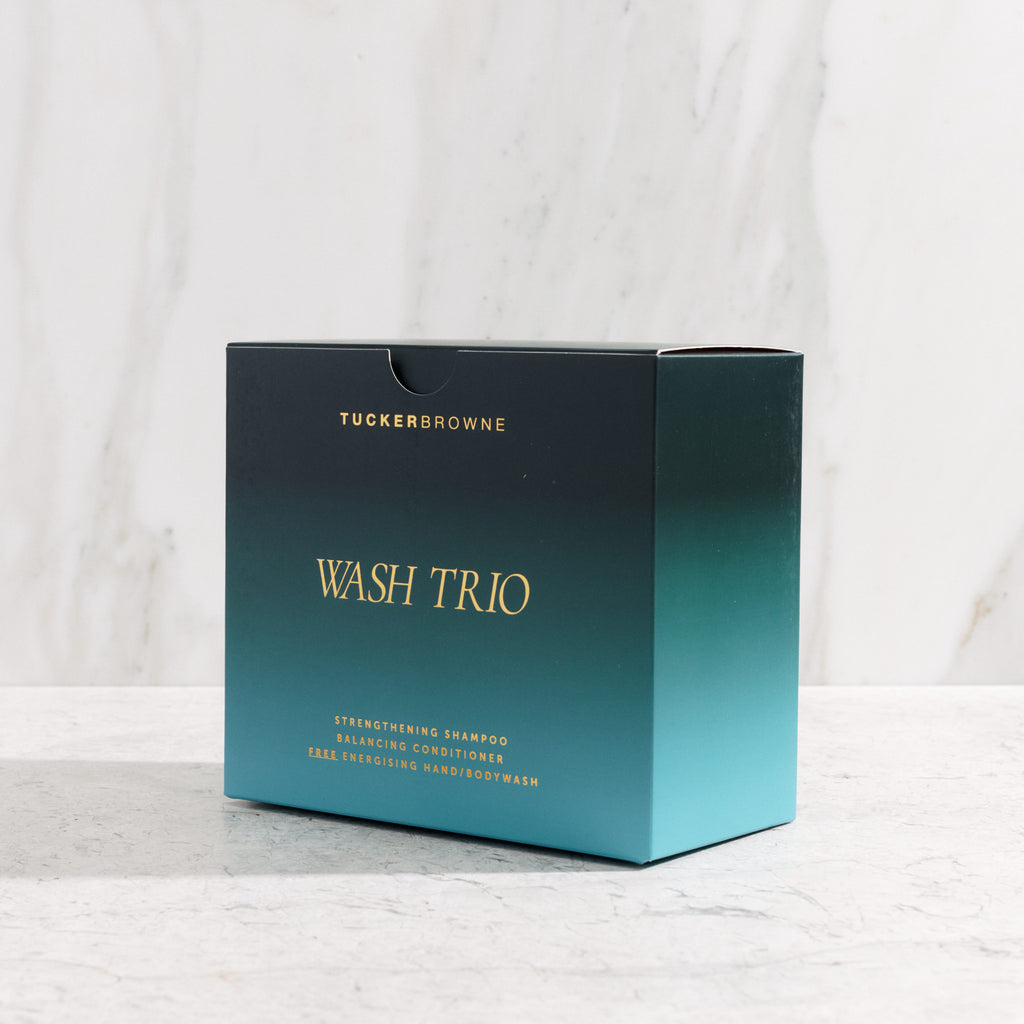 Tucker Browne Daily Wash Trio gift set product shot - Icon Haircare & Beauty