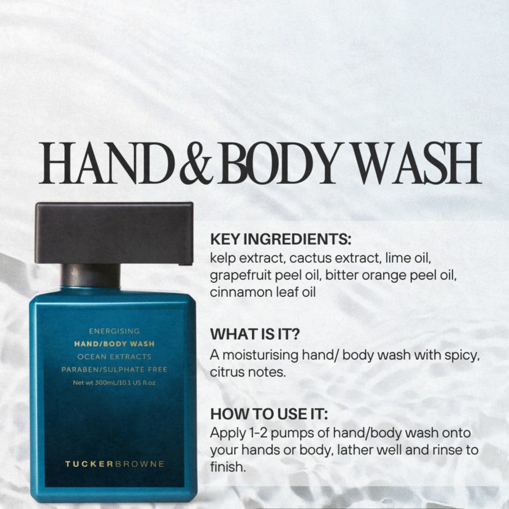 Tucker Browne Energising Hand & Body Wash 300ml-Icon Haircare and beauty NZ-3