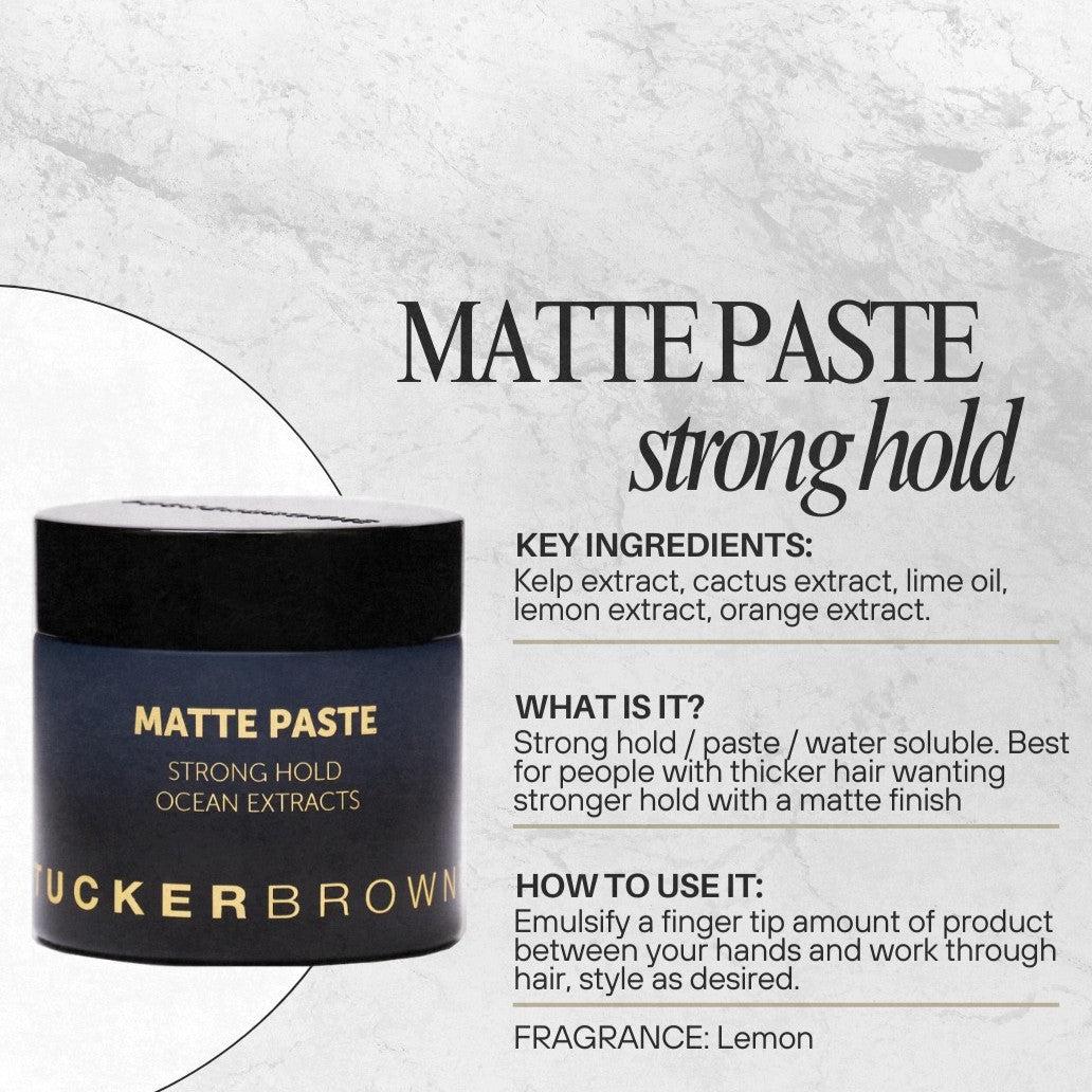 Tucker Browne Matte Paste - Strong Hold 60g-Icon Haircare and beauty NZ-2