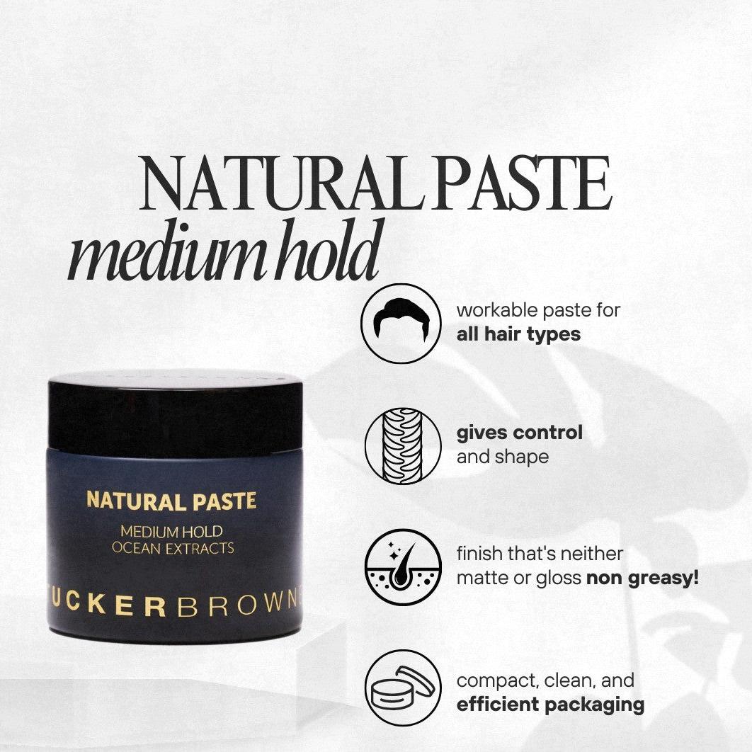 Tucker Browne Natural Paste - Medium Hold 60g-Icon Haircare and beauty NZ-3