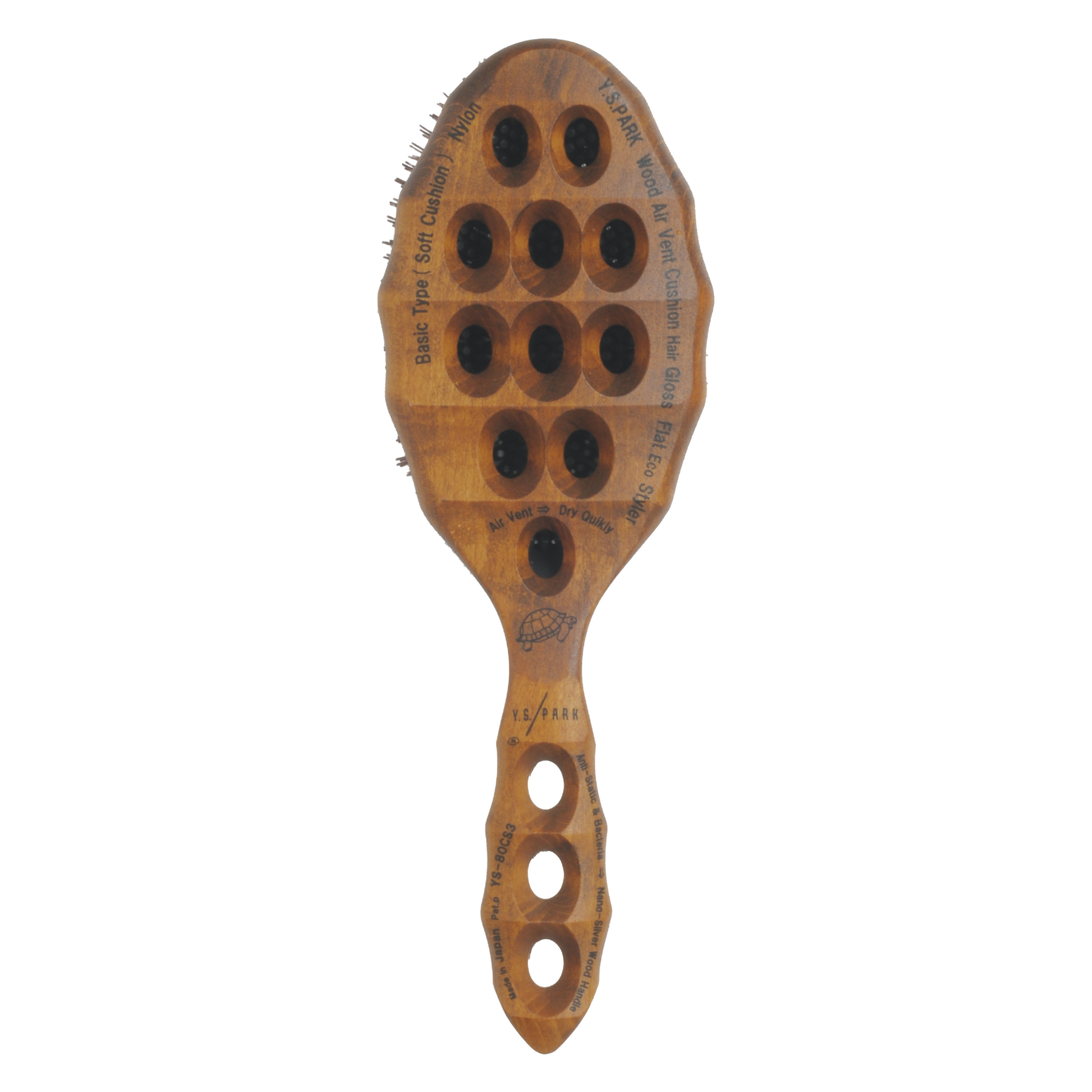 YS Park Soft Cushion Tortoise Hairbrush - Boar/Nylon-Icon Haircare and beauty NZ-2